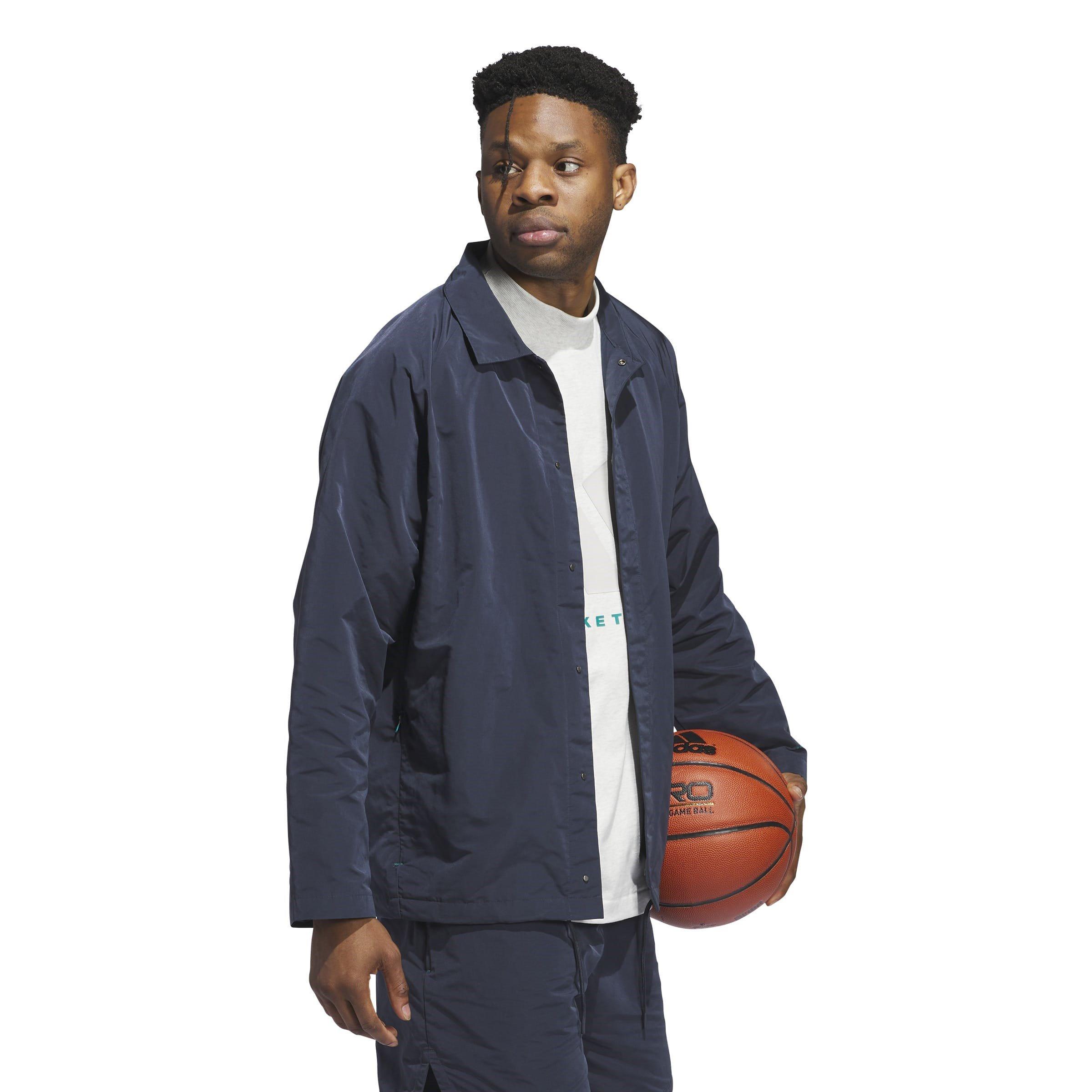 Aurora Ink - adidas - Adidas Basketball Long Sleeve Rain Anorak - 7