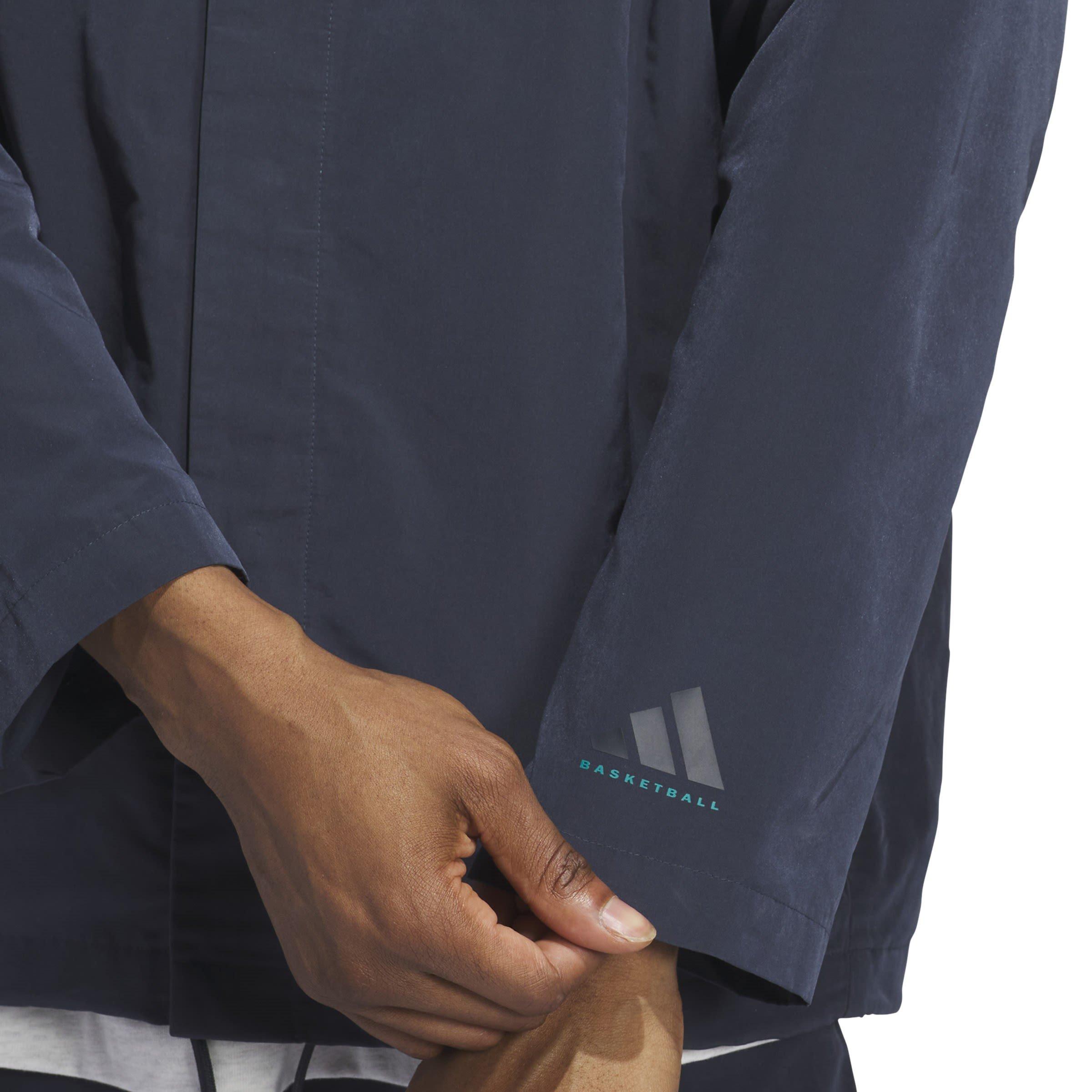 Aurora Ink - adidas - Adidas Basketball Long Sleeve Rain Anorak - 8