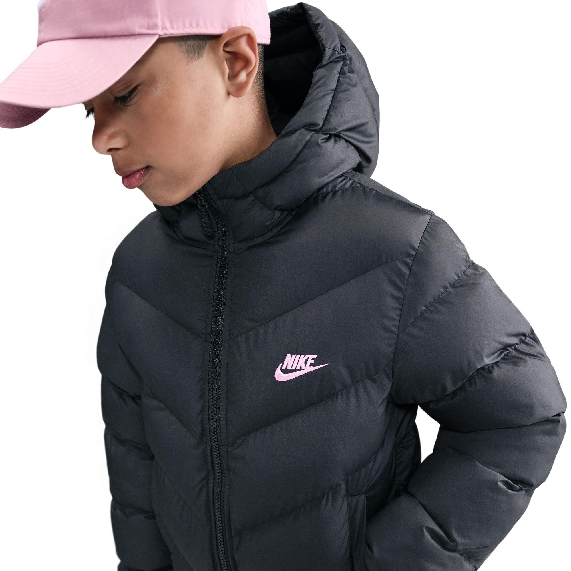 Nike  Kids Loose-Fit Puffer Jacket Juniors - Black/Pink - 11-12 Yrs
