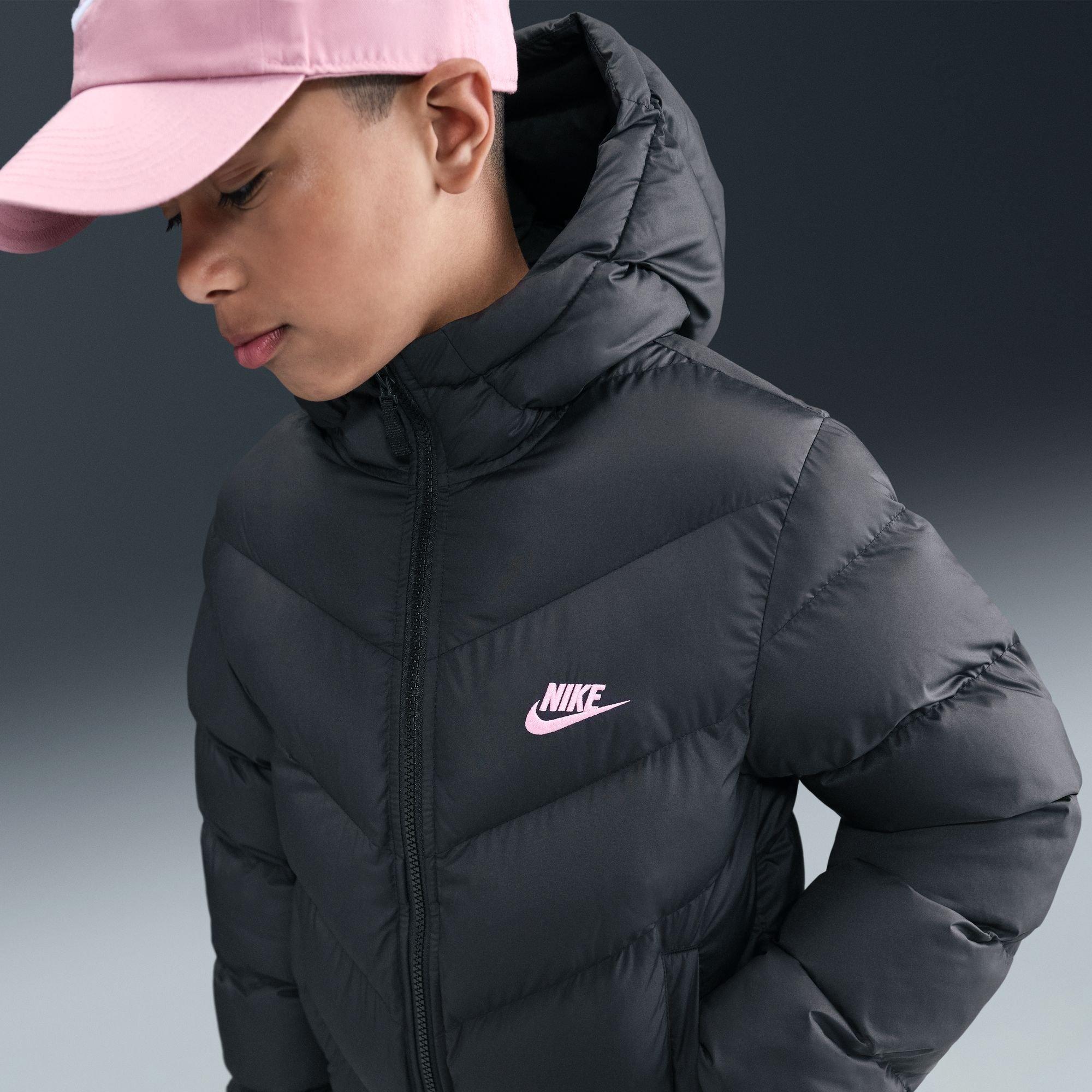 Schwarz/Rosa - Nike - Loose-Fit Puffer Jacket Juniors - 6