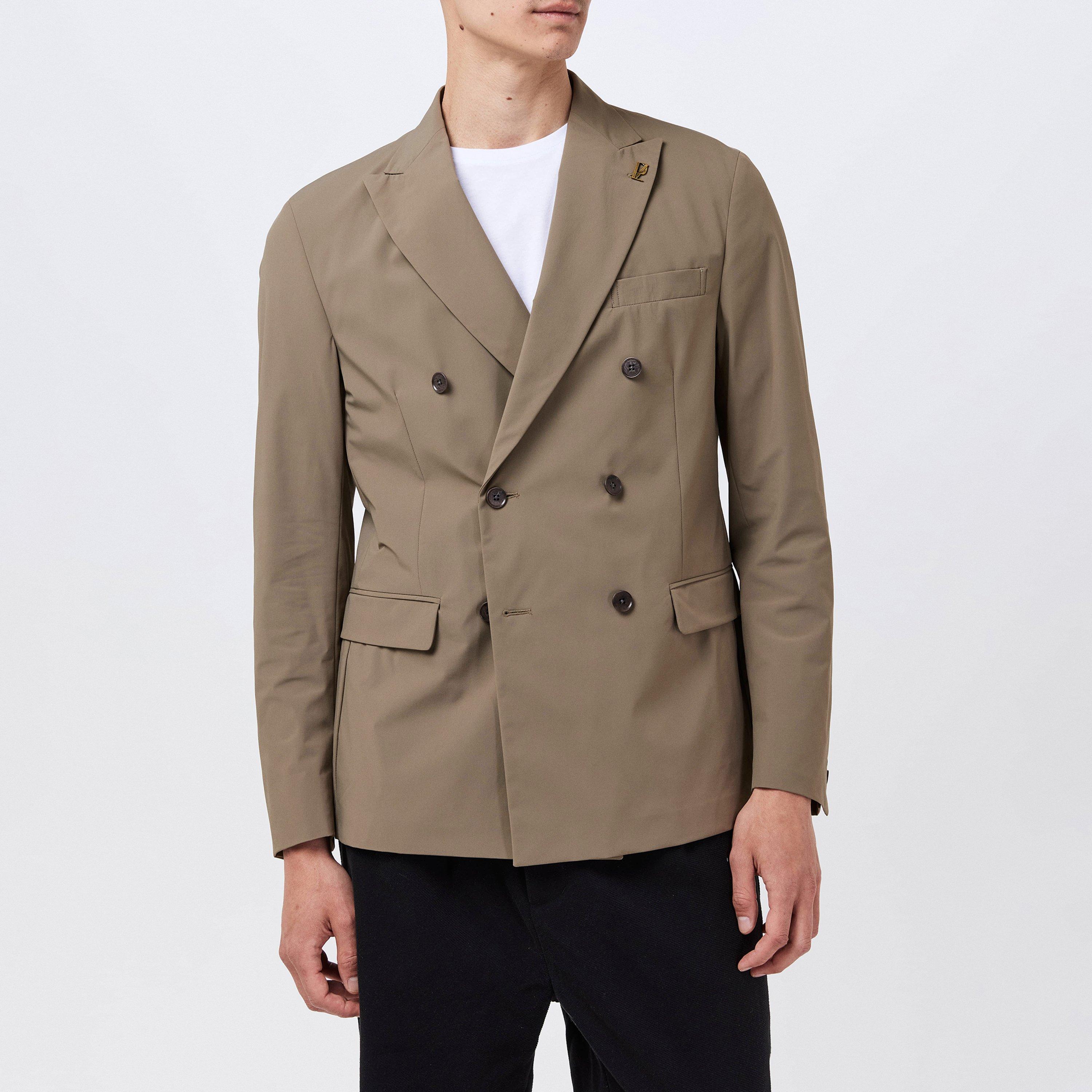 Light Brown 39 - Pal Zileri - Men's  Double Breasted Tech Blazer - 3