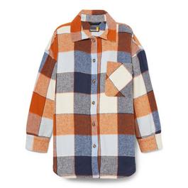 Timberland HEAVY FLANNEL LONG OVERSHIRT UMBER