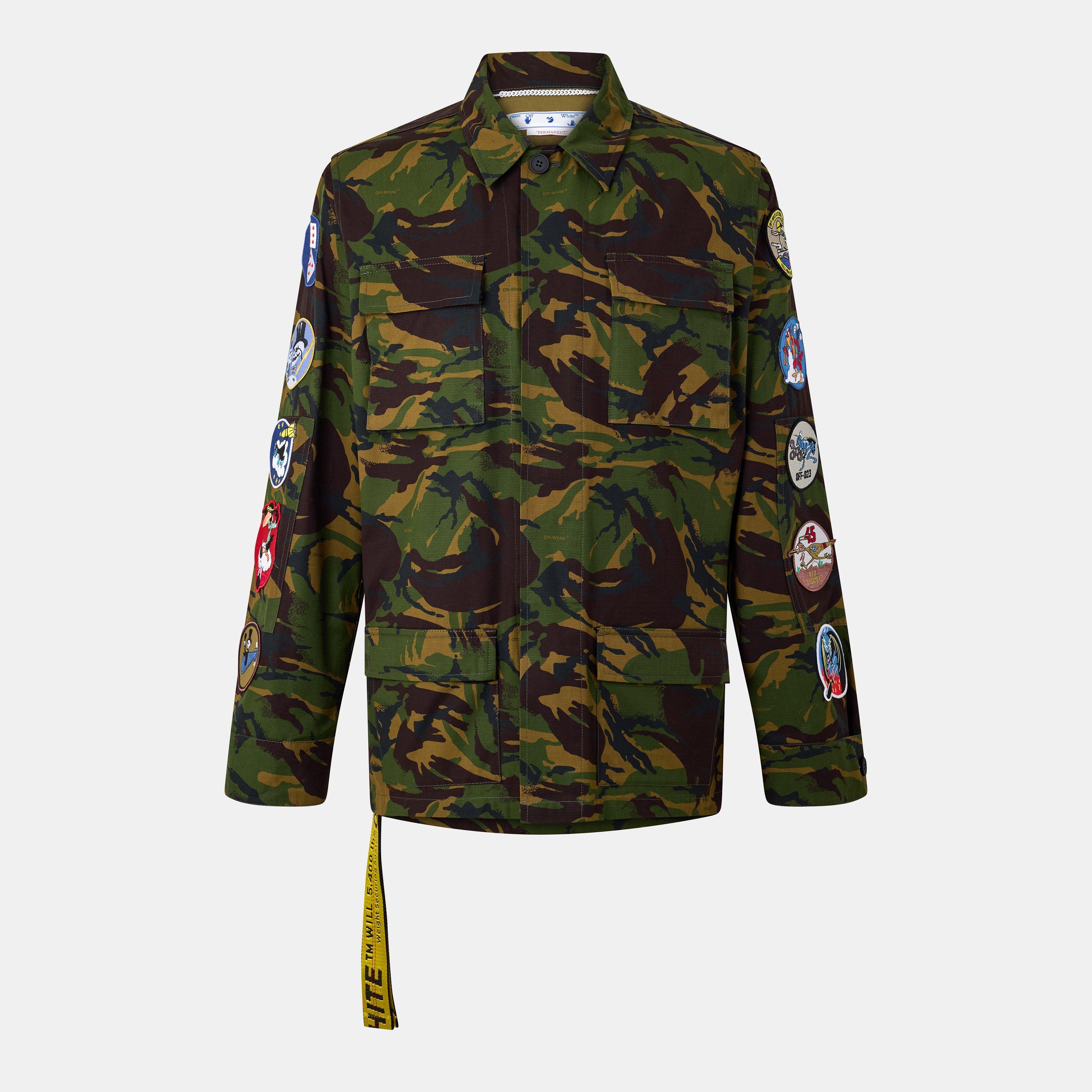 Green/White - Off White - Men's - Technical Weather Resistant Field Jacket - 1