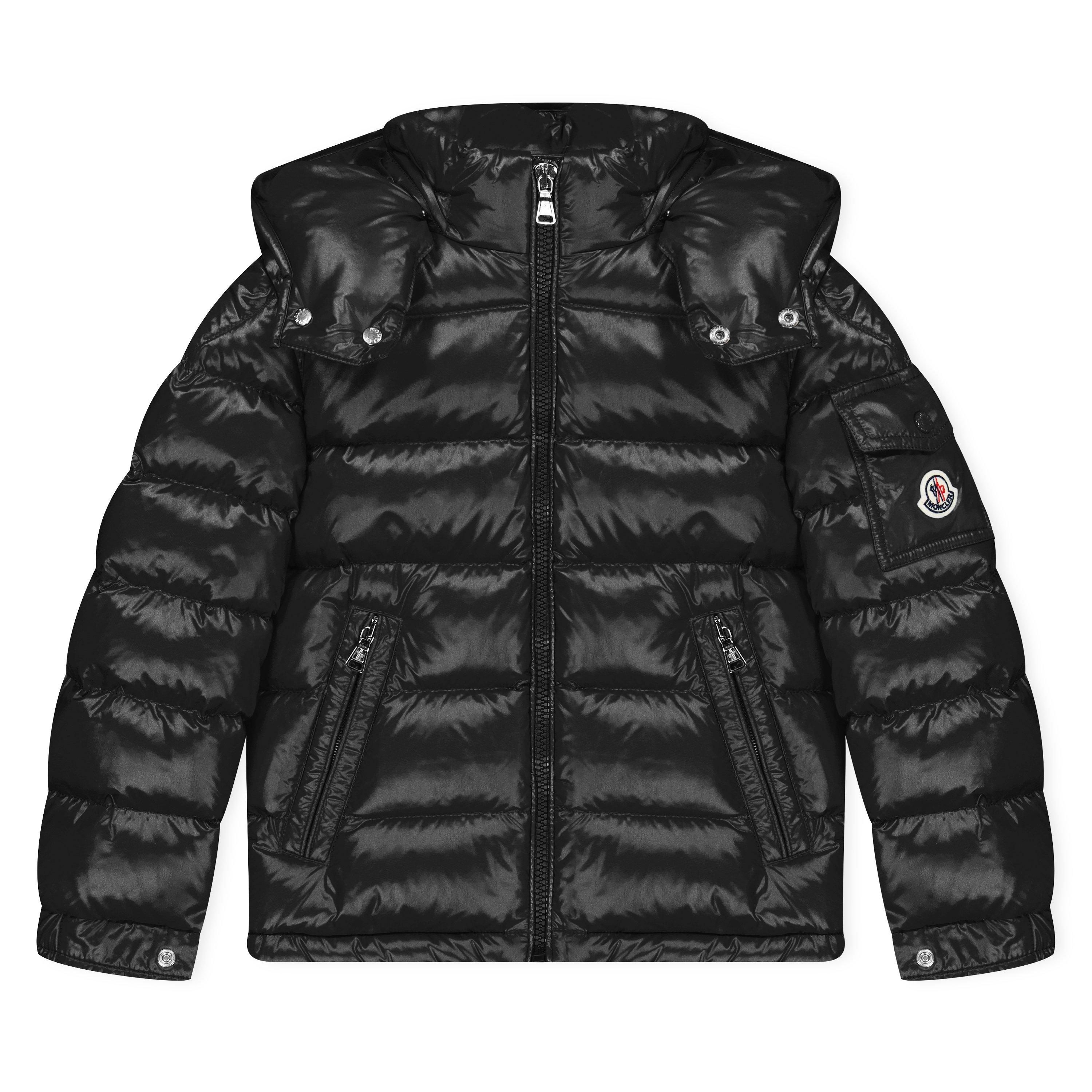 Black 999 - Moncler - Unisex Kids New Maya Goose Down Detachable Hood Short Puffer Jacket - 1