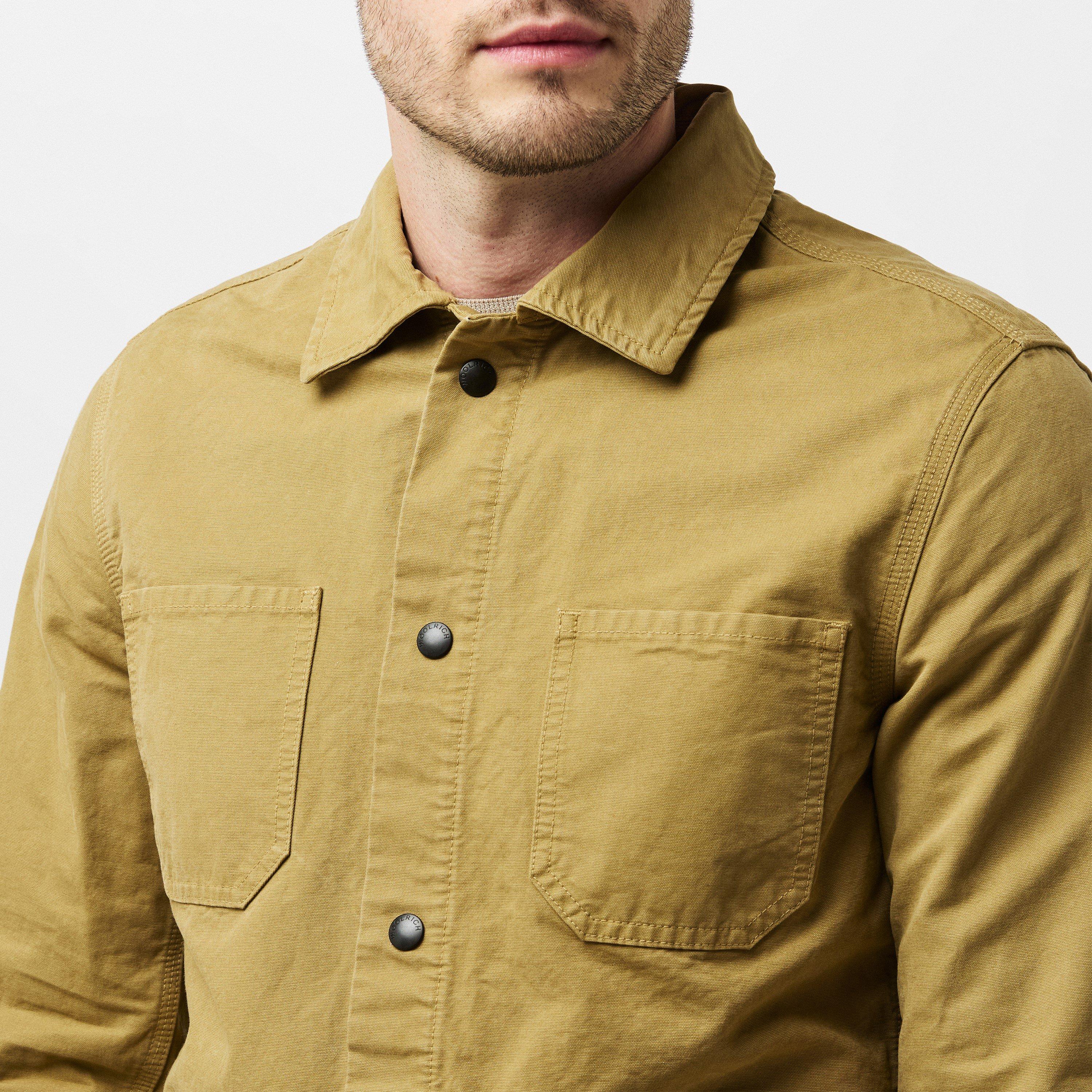 Antq Bronze - Woolrich - Men's Cotton Long Sleeve Button Overshirt - 5