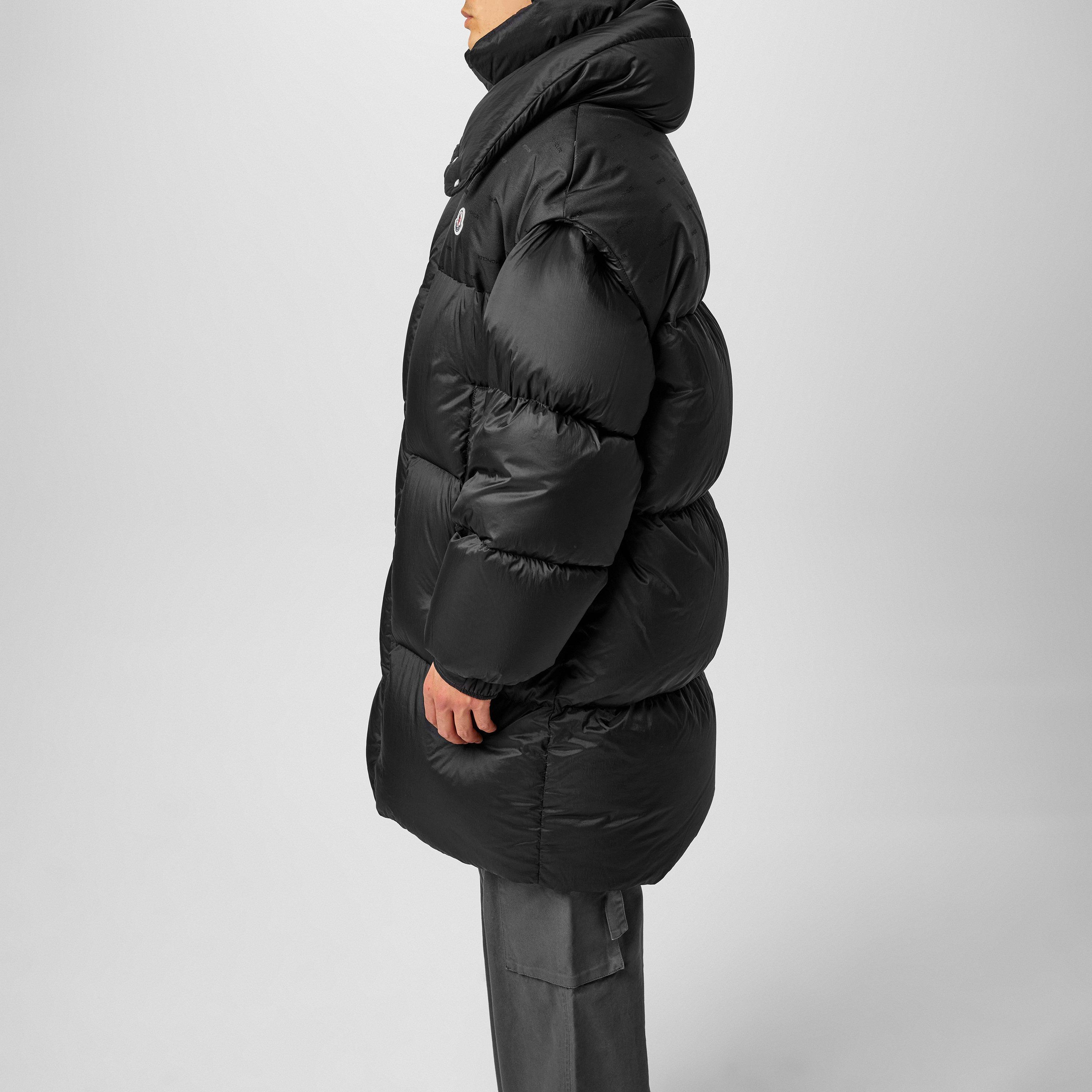 Black 999 - Moncler - Men's Verone Goose Down Long Sleeve Short Puffer Jacket - 2