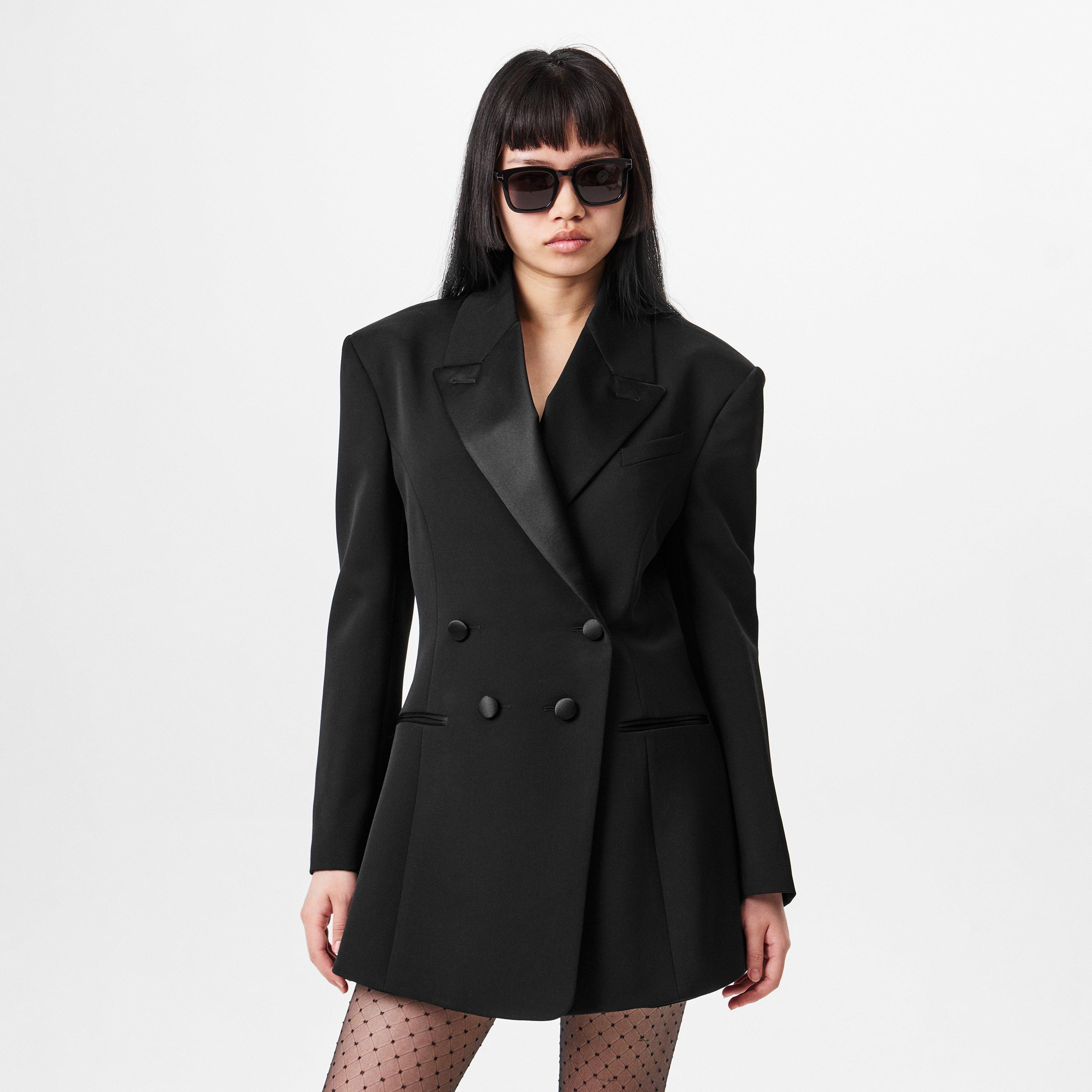 Black - GIVENCHY - Women's Smoking Tailored Fit Blazer - 3