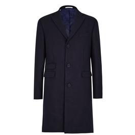 Ted Baker Navy Woolen Melton Coat