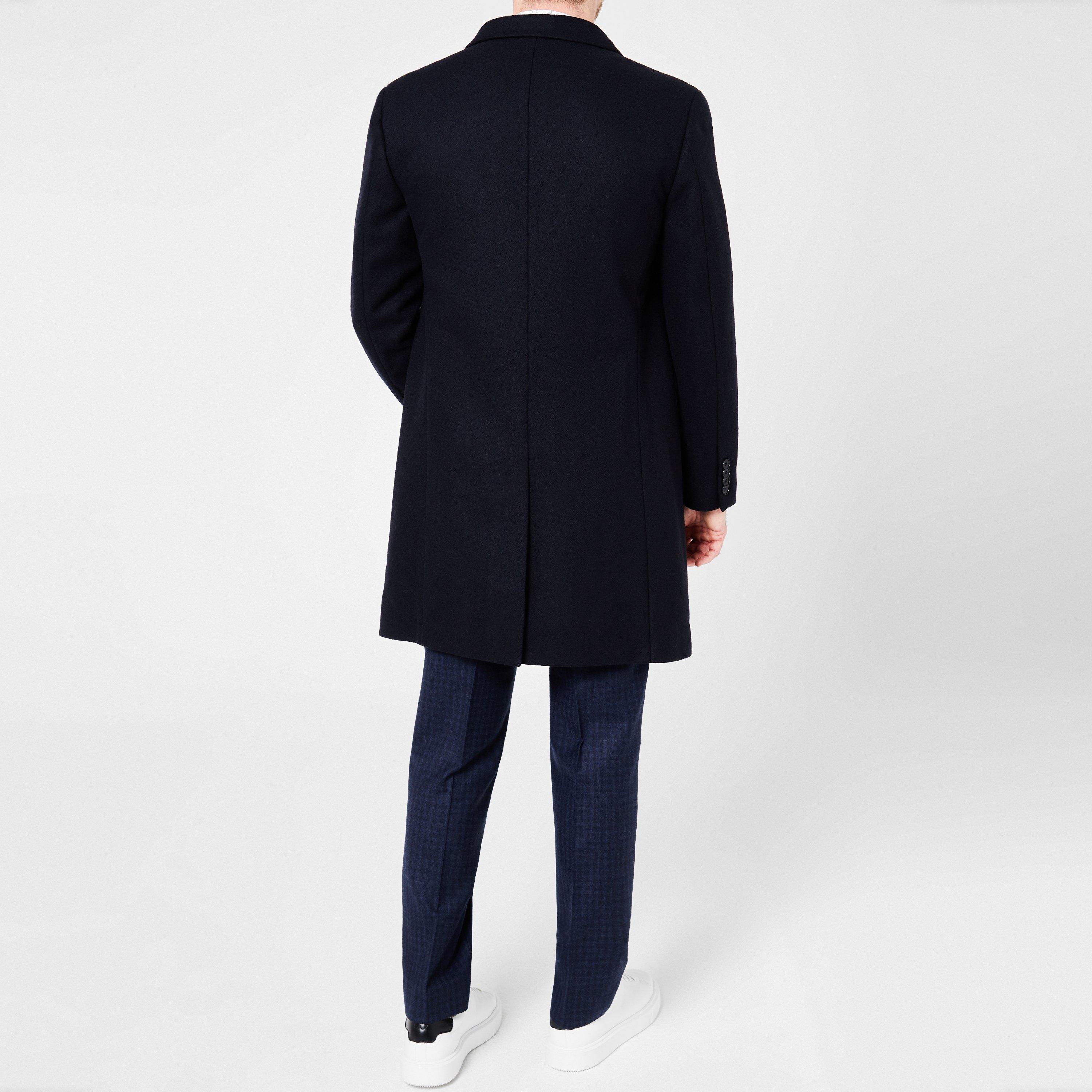 Marine - Ted Baker - Navy Woolen Melton Coat - 3
