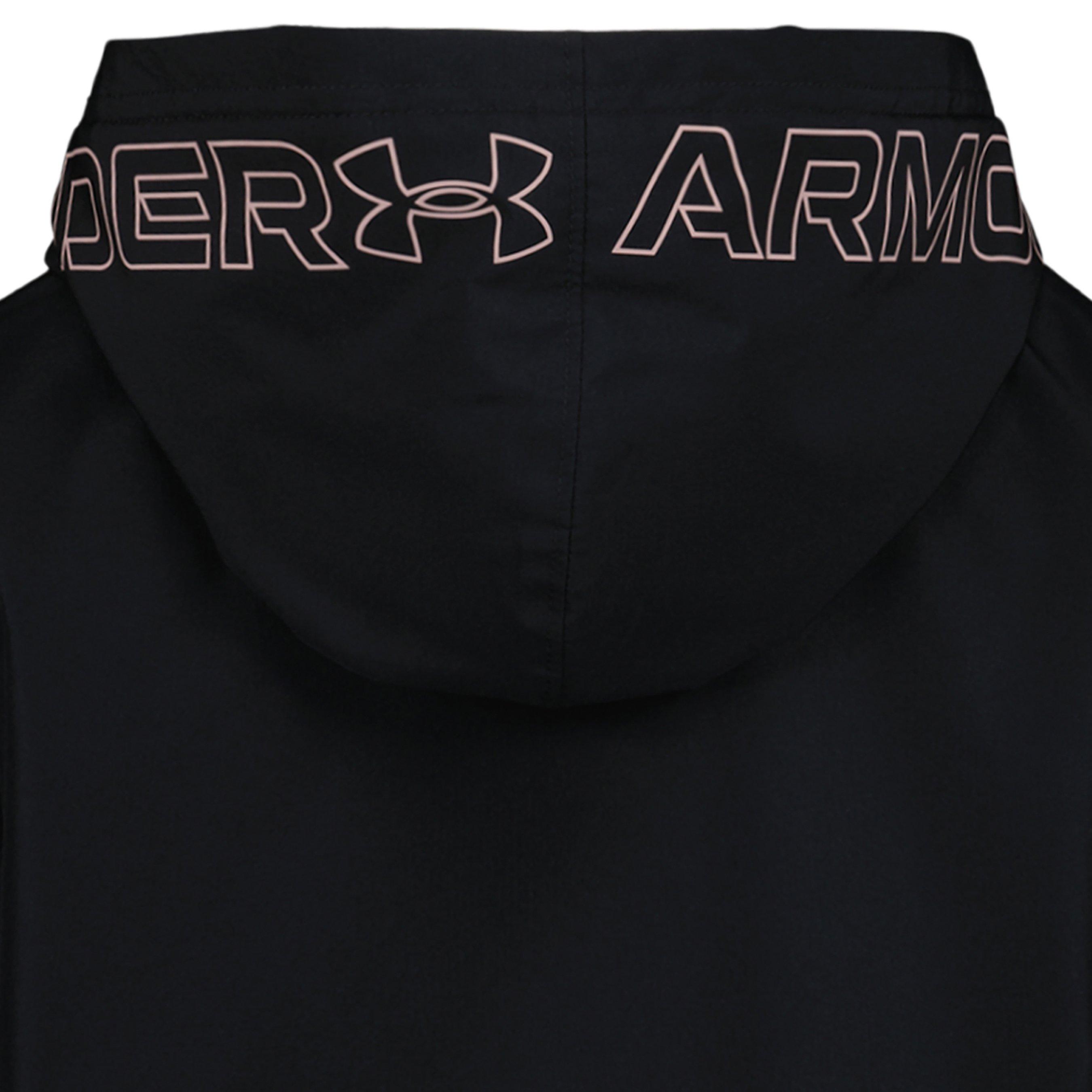 Black/Pink - Under Armour - Kids' Windproof Long Sleeve Rain Anorak - 4