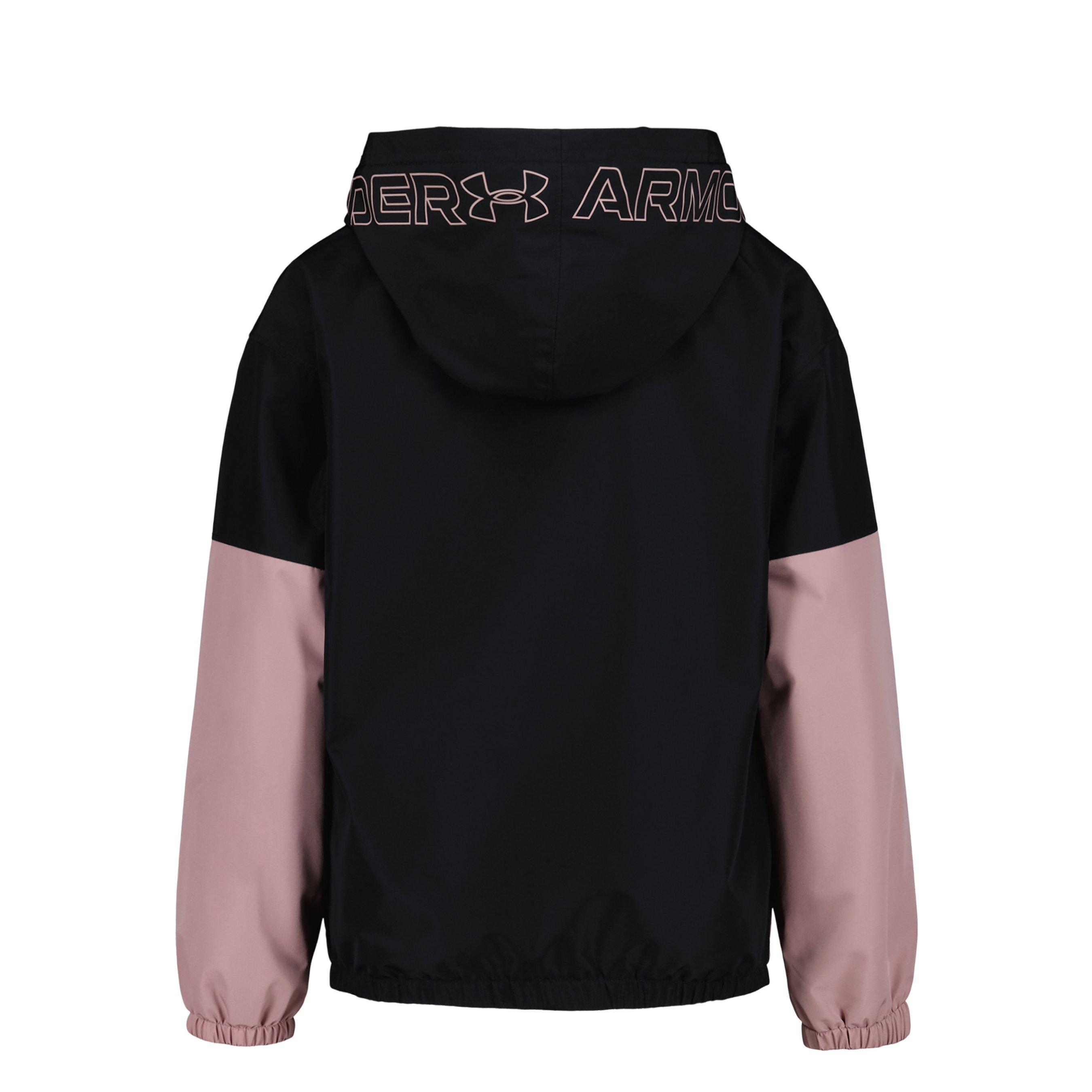 Black/Pink - Under Armour - Windproof Long Sleeve Rain Anorak - 3