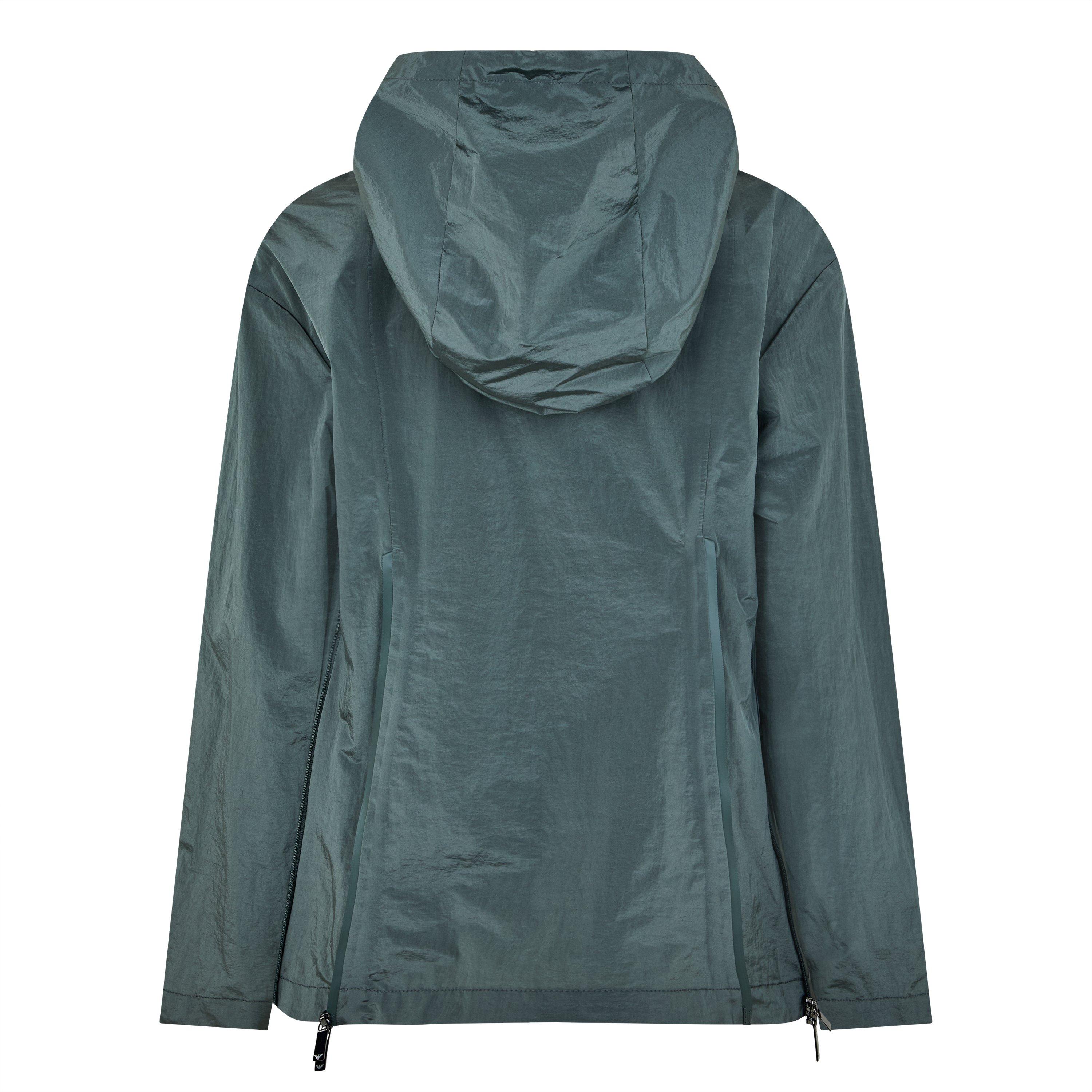 Verde Cachi - Emporio Armani - Women's Embroidered Monogram Softshell Jacket - 2