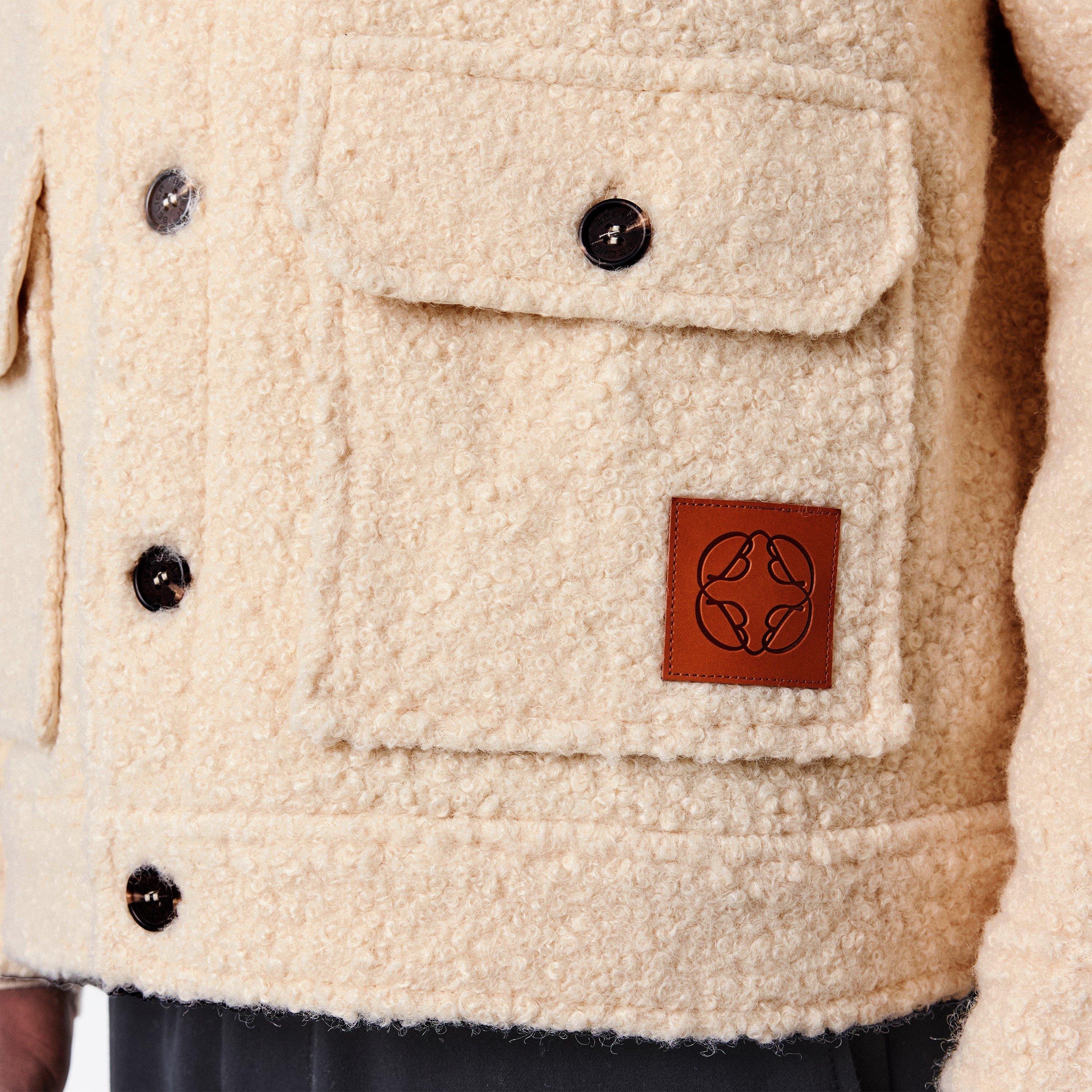 Ecru #9 - BELIER - Men's  Wool Harrington Jacket - 5