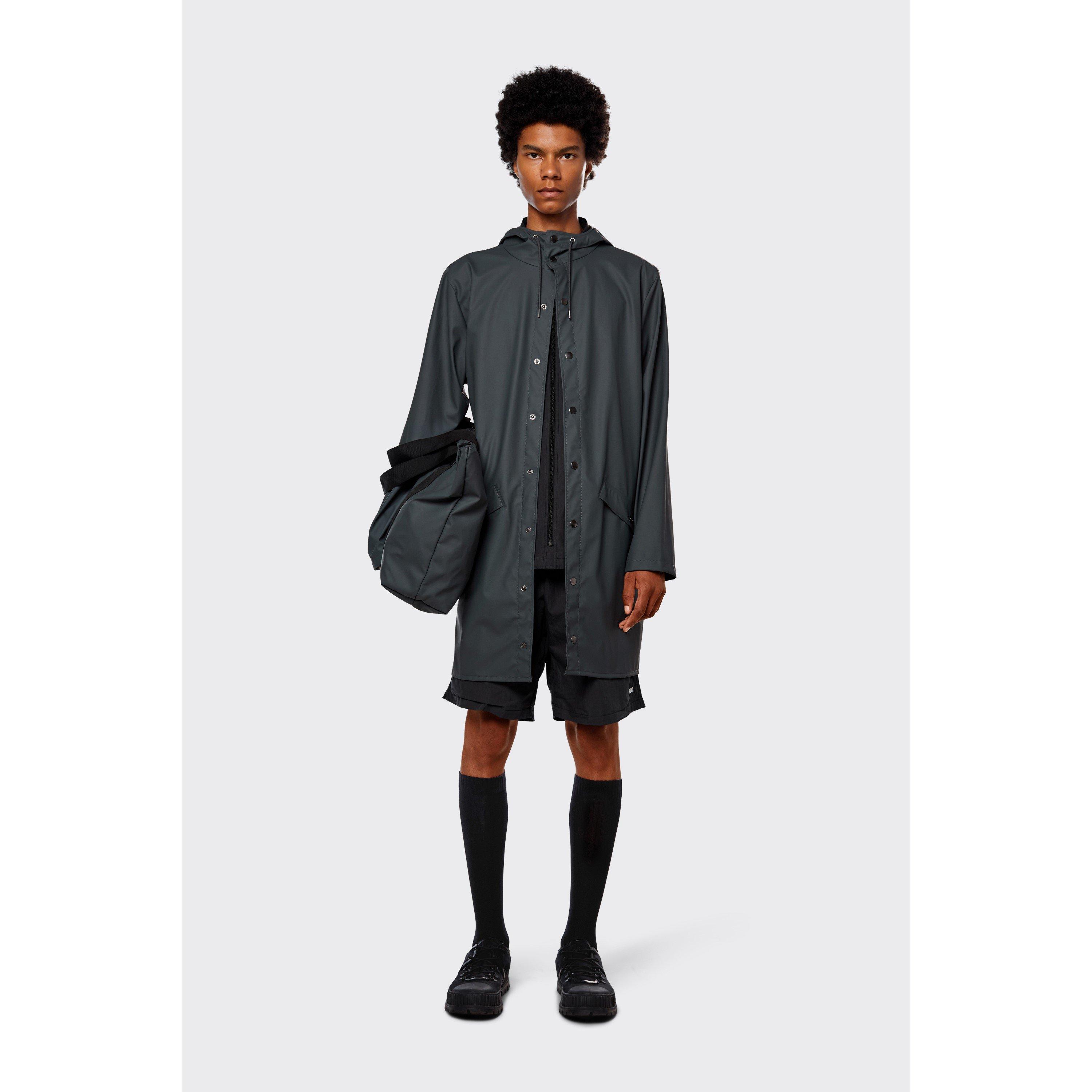 Grey - Rains - Long Waterproof Jacket - 3