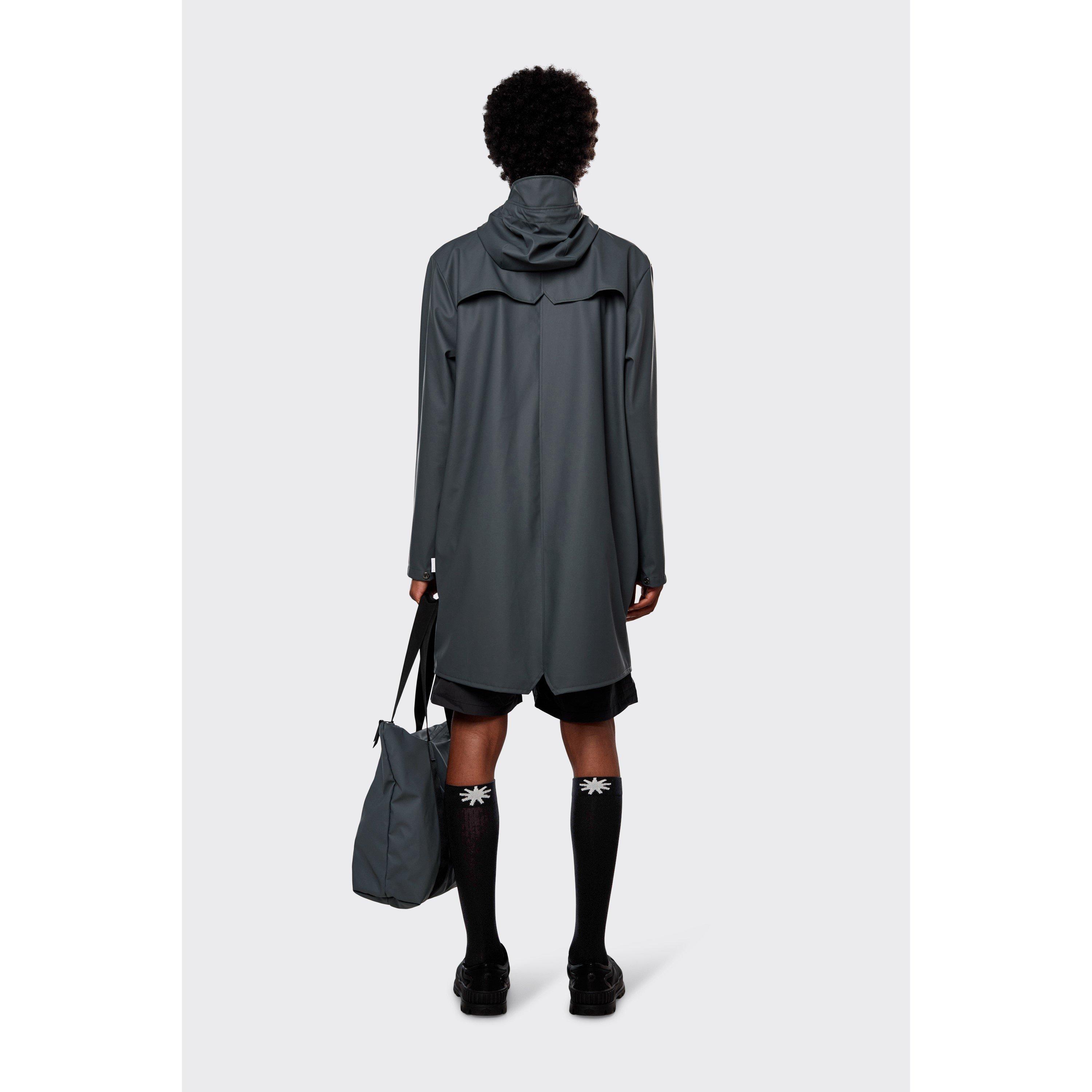 Grey - Rains - Long Waterproof Jacket - 4