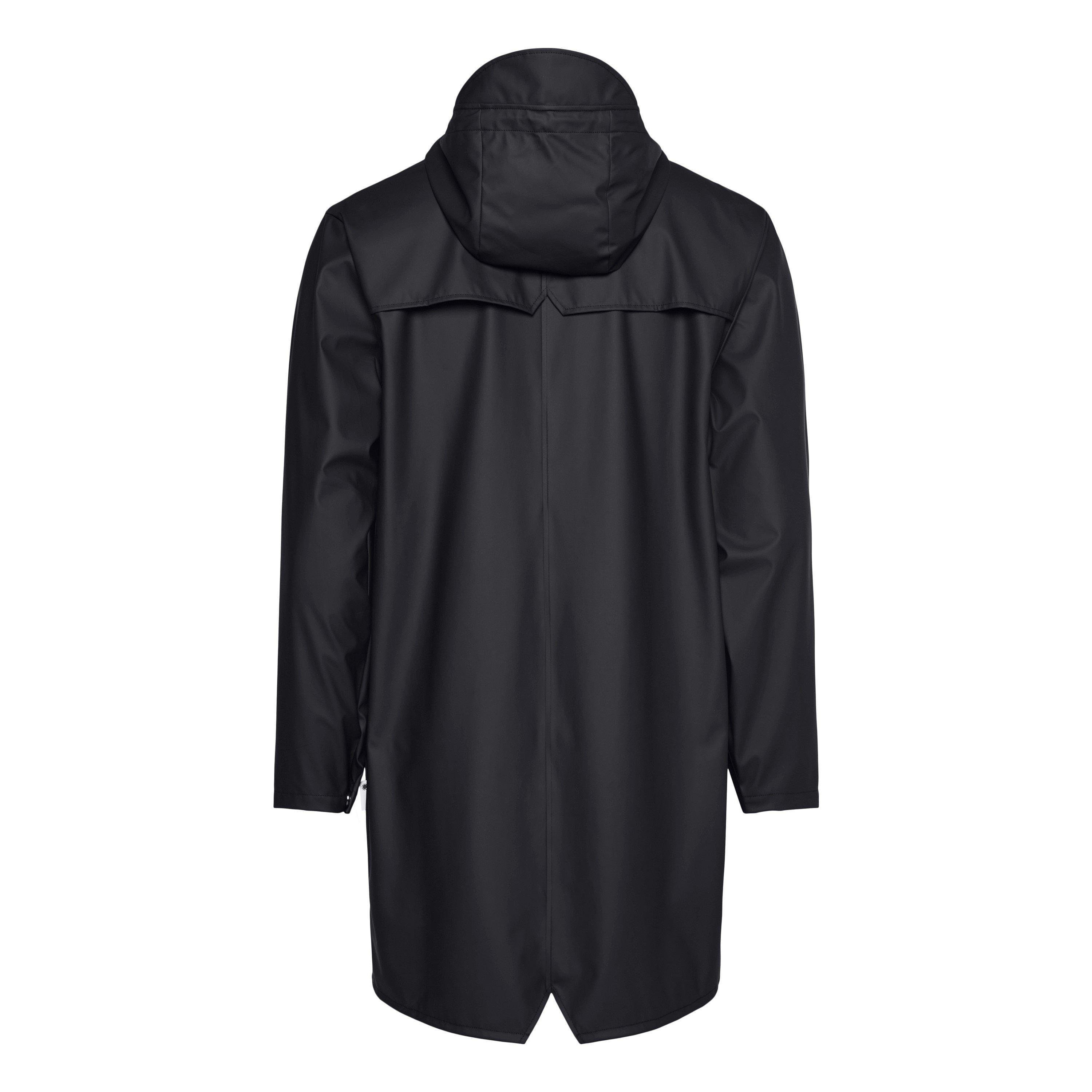 Black 01 - Rains - Long Rain Jacket - 2