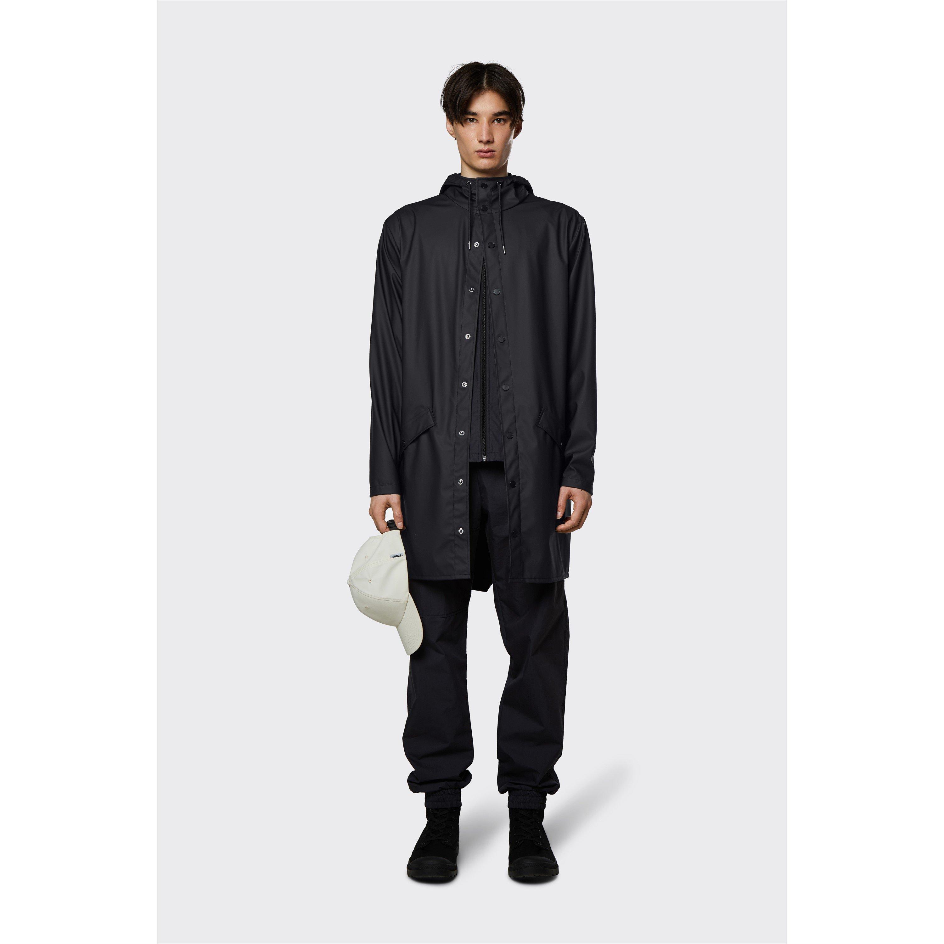 Black 01 - Rains - Long Rain Jacket - 6