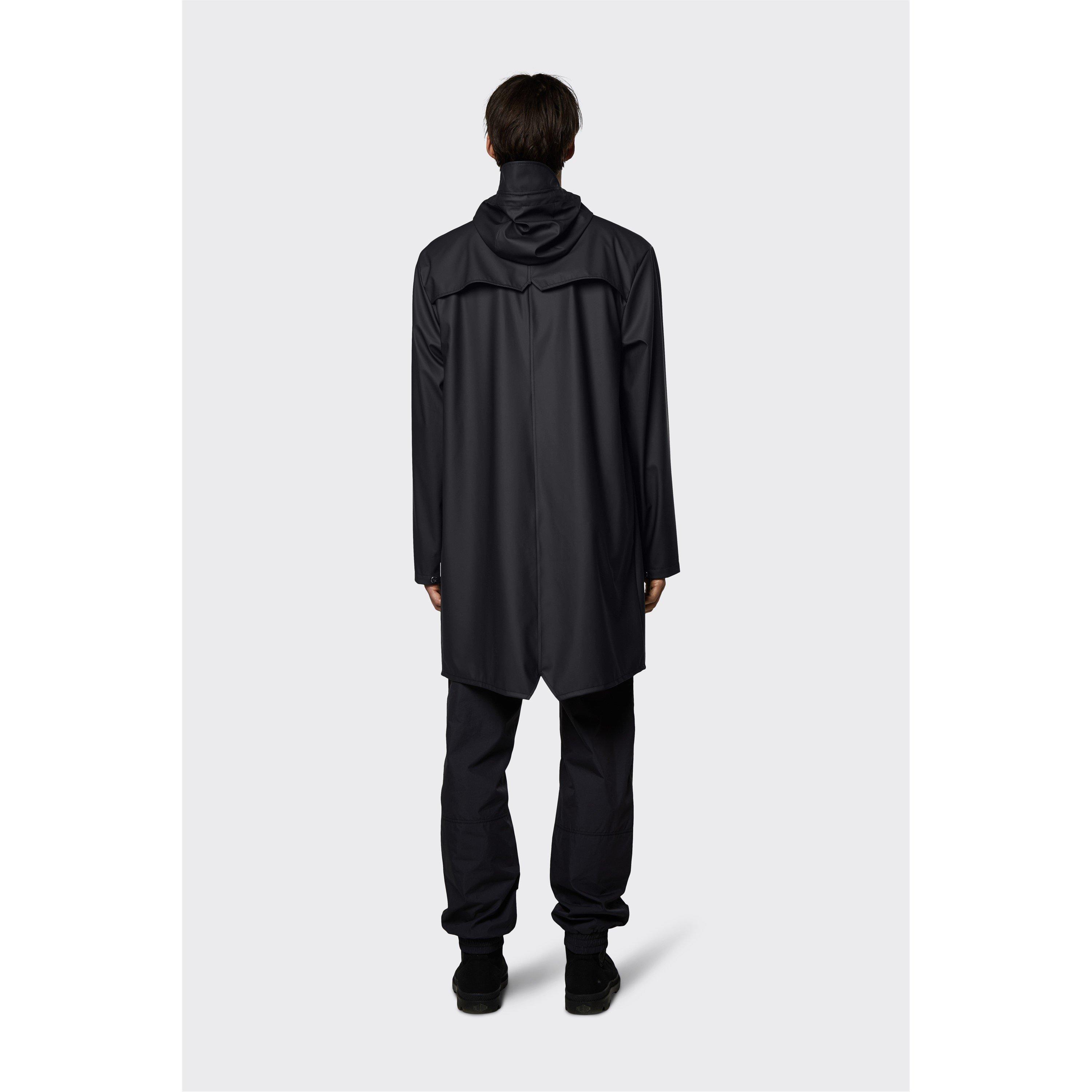 Black 01 - Rains - Long Rain Jacket - 7