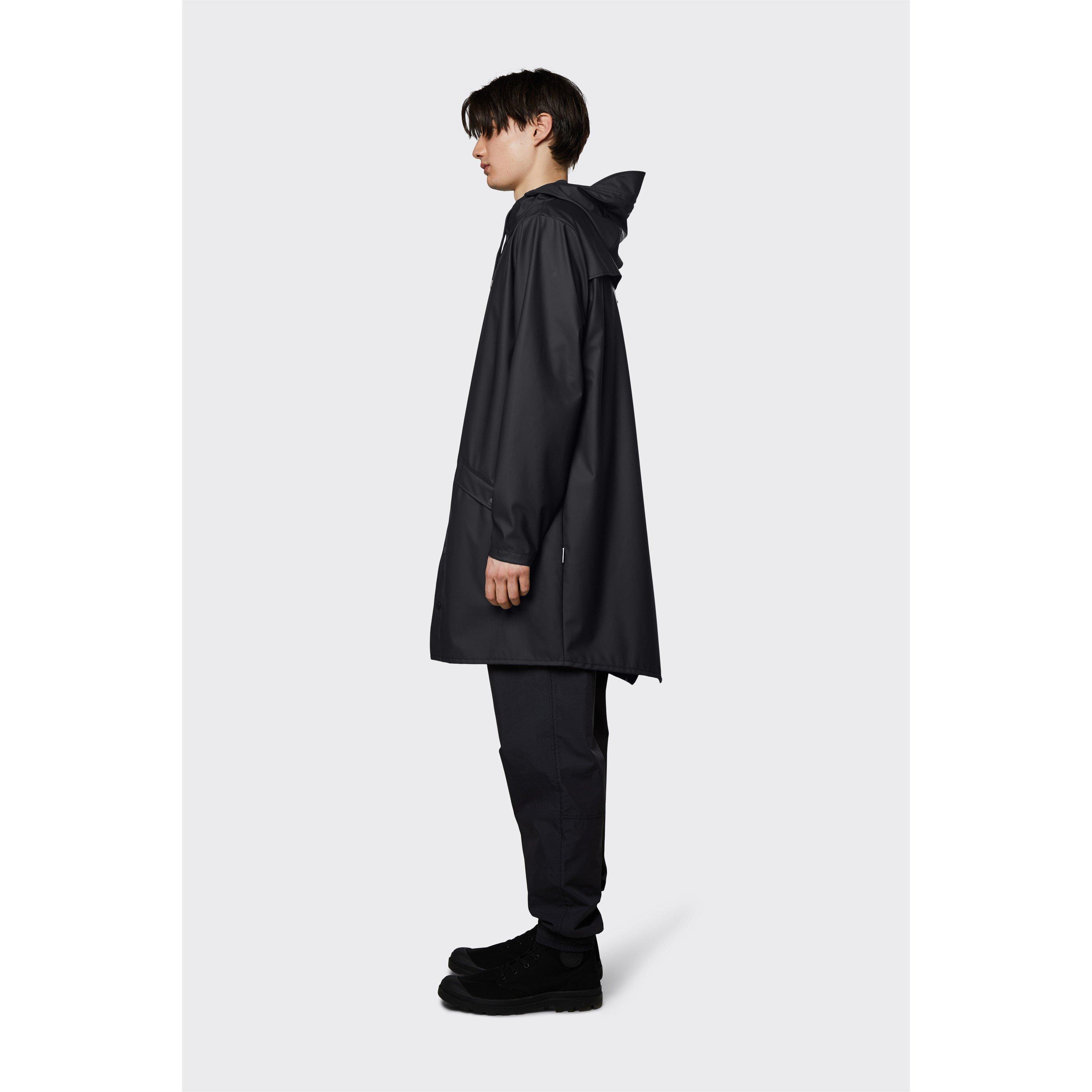 Black 01 - Rains - Long Rain Jacket - 8