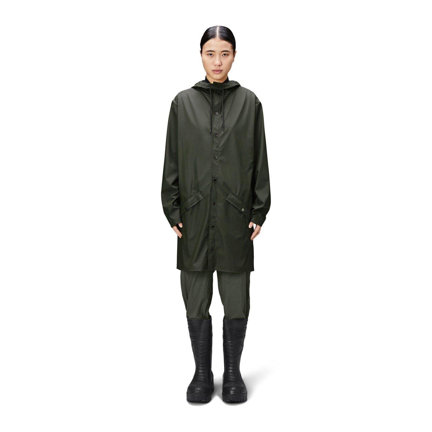 Green 03 - Rains - Long Waterproof Jacket - 3