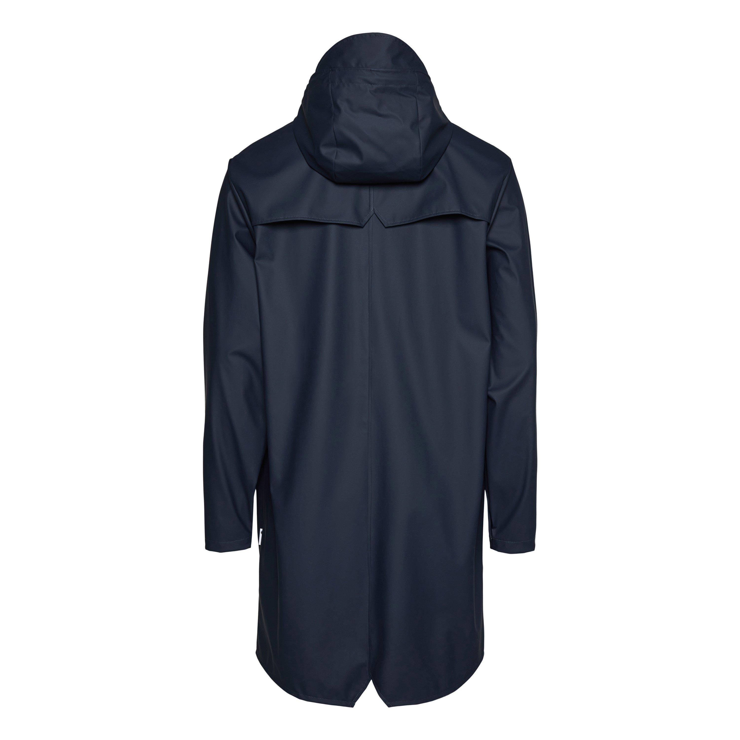 Navy 47 - Rains - Long Waterproof Rain Jacket - 2