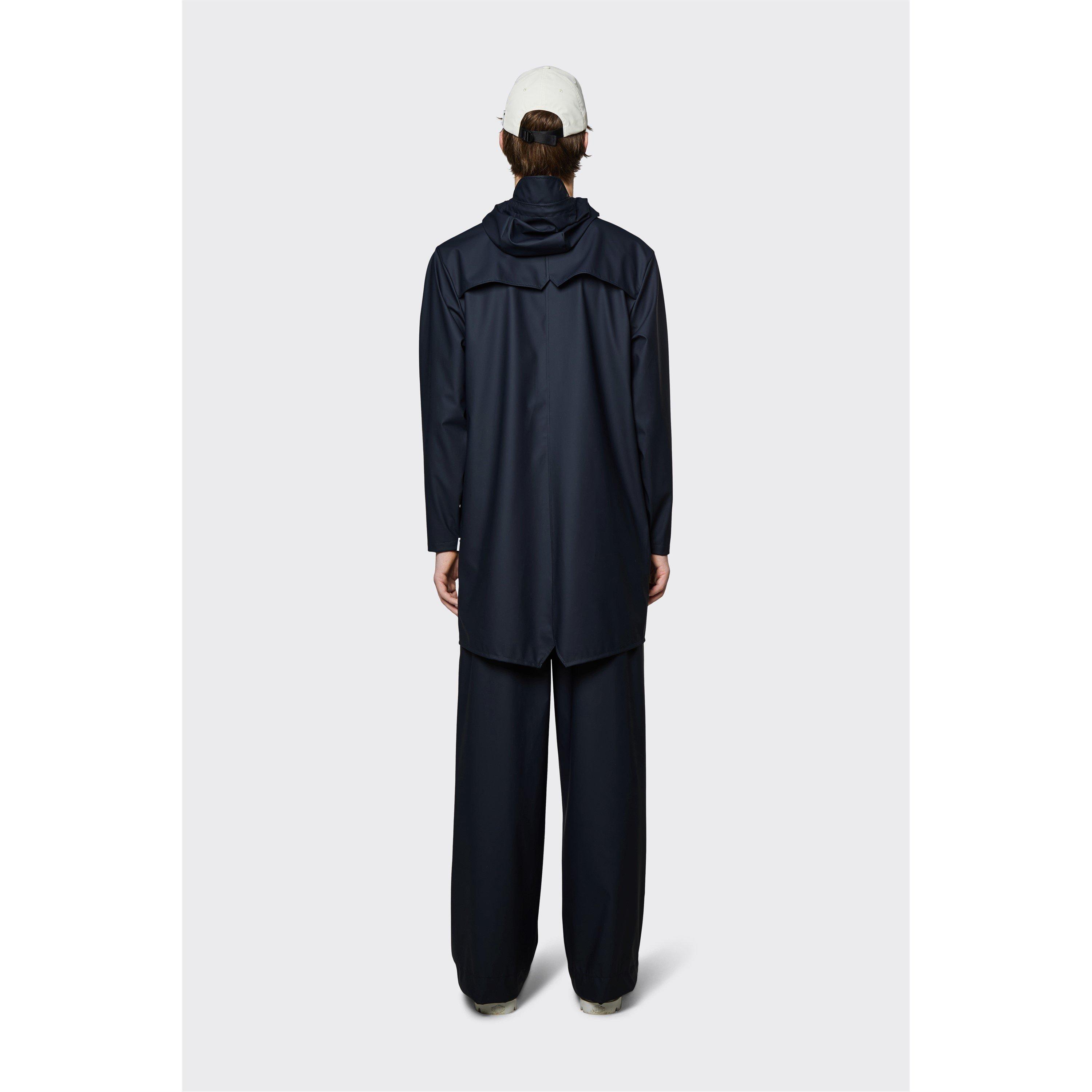 Navy 47 - Rains - Long Waterproof Rain Jacket - 4