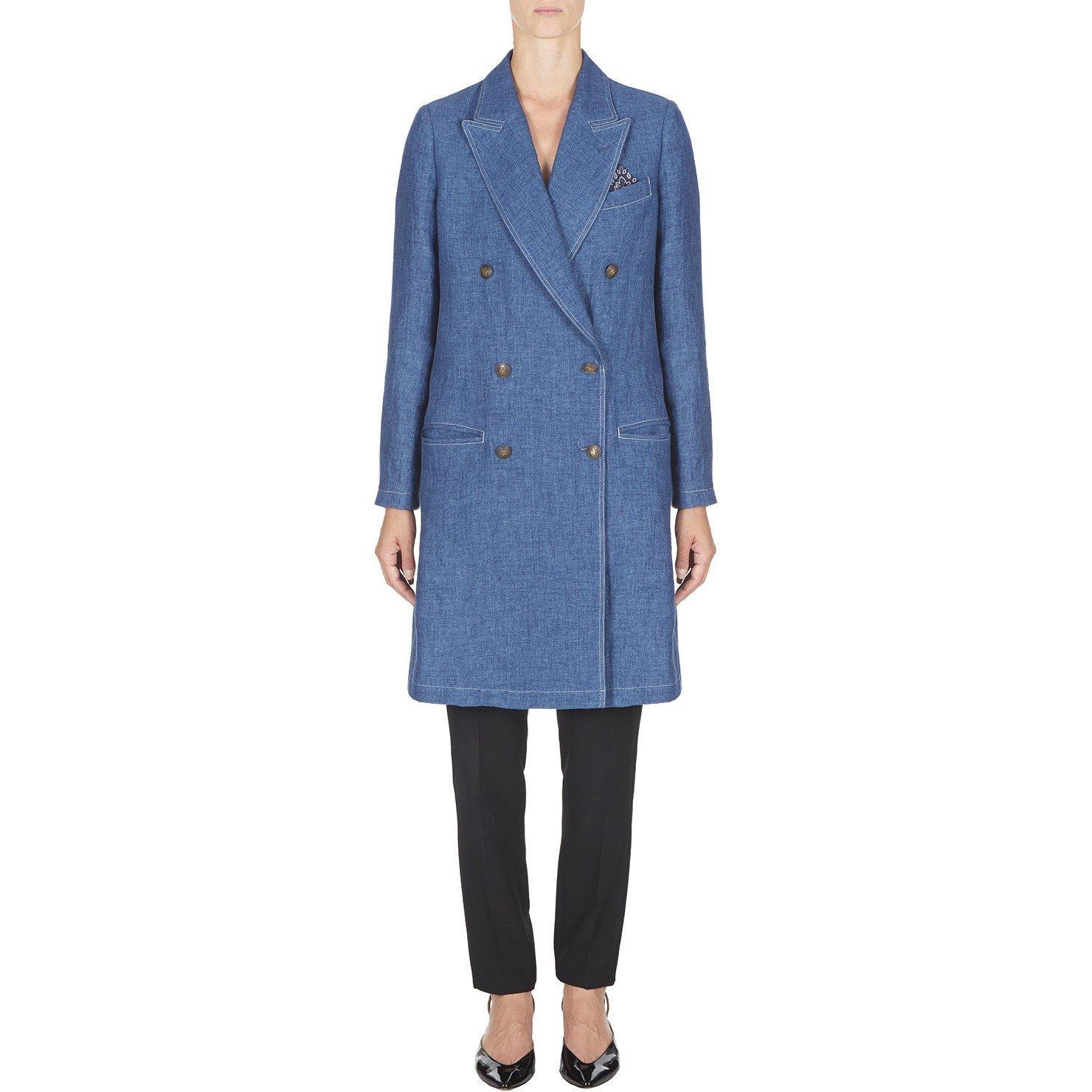 Blu - Emporio Armani - Women's Cappotto Overcoat - 2