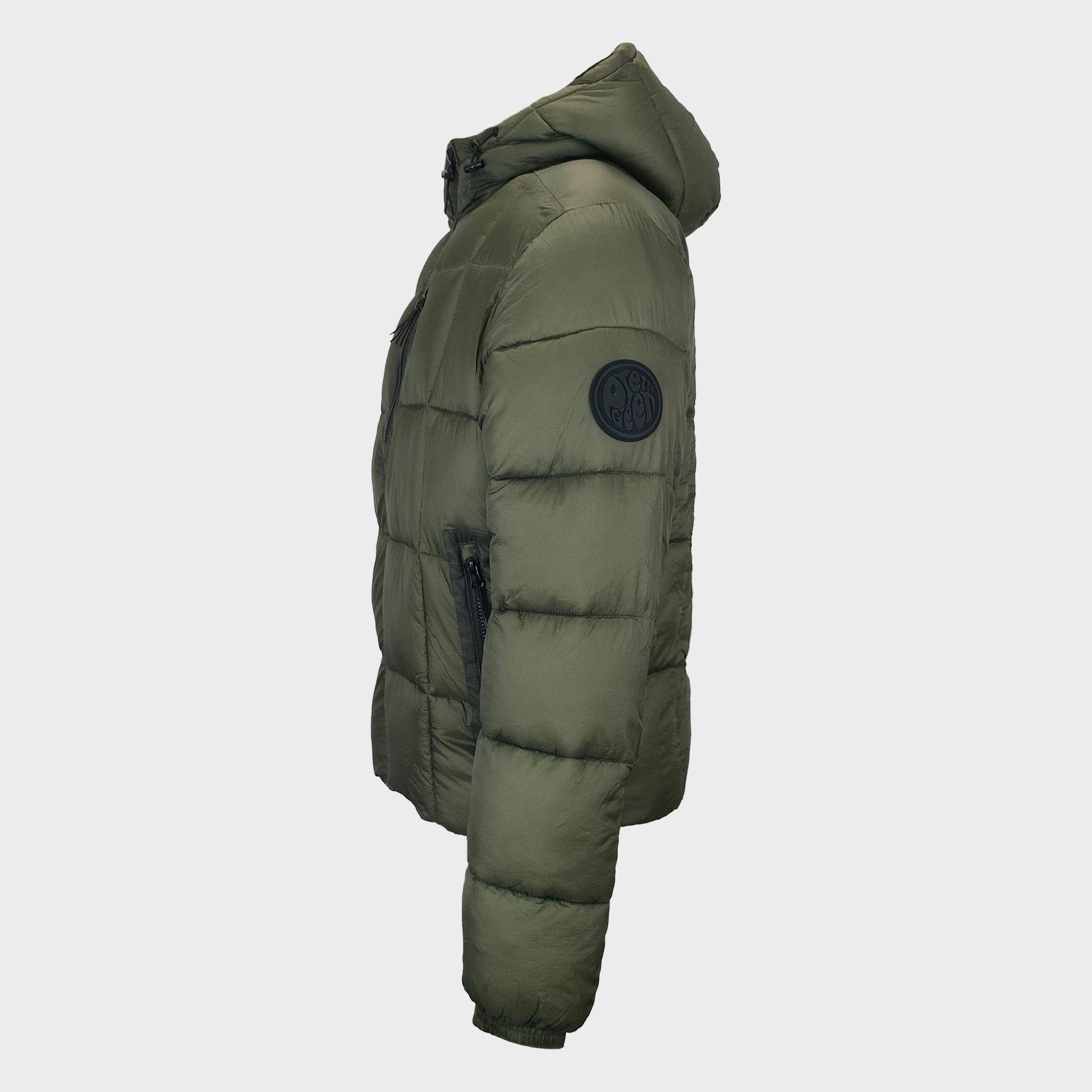 Kaki - Pretty Green - Trafford Short Puffer Jacket - 3