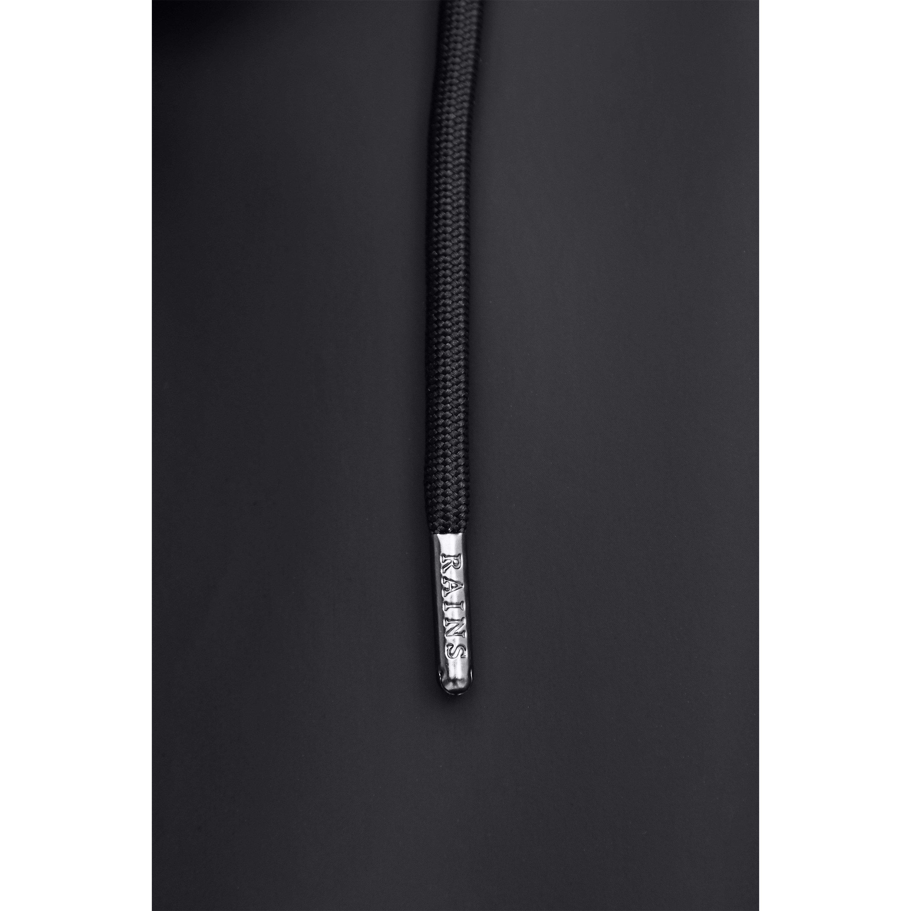 Black 01 - Rains - Men's Fishtail Parka Waterproof Long Sleeve Rain Anoraks - 7