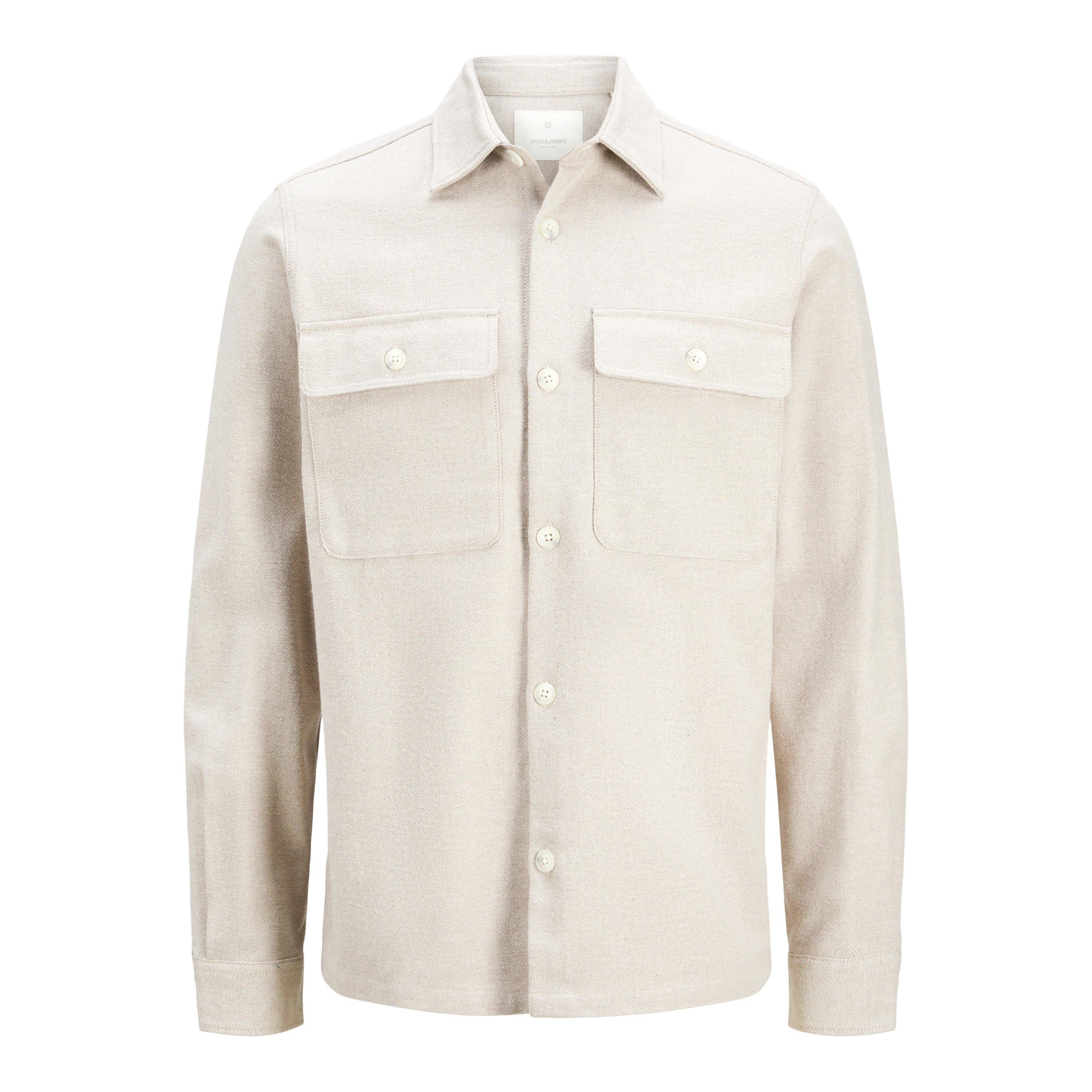 Jack And Jones Men's Jj Structured Overshirt - Summer Sand - 2XL