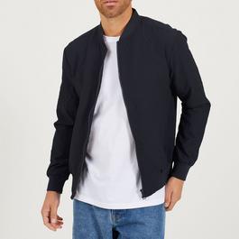 Brave Soul Mens Navy Seerscuker Bomber Jacket