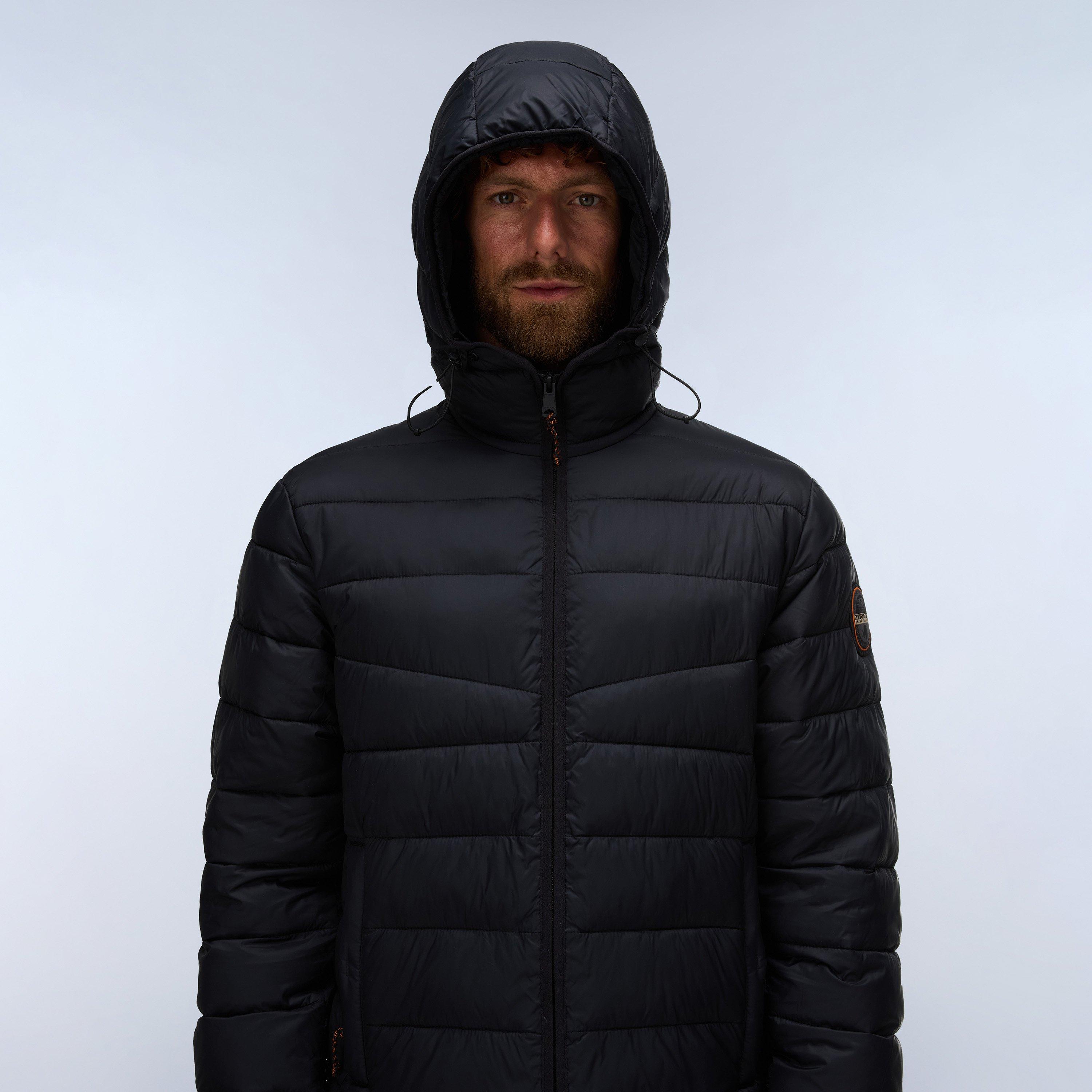 Black Beauty - Napapijri - Mens Aerons Full-Zip Hooded Short Puffer Jacket - 7