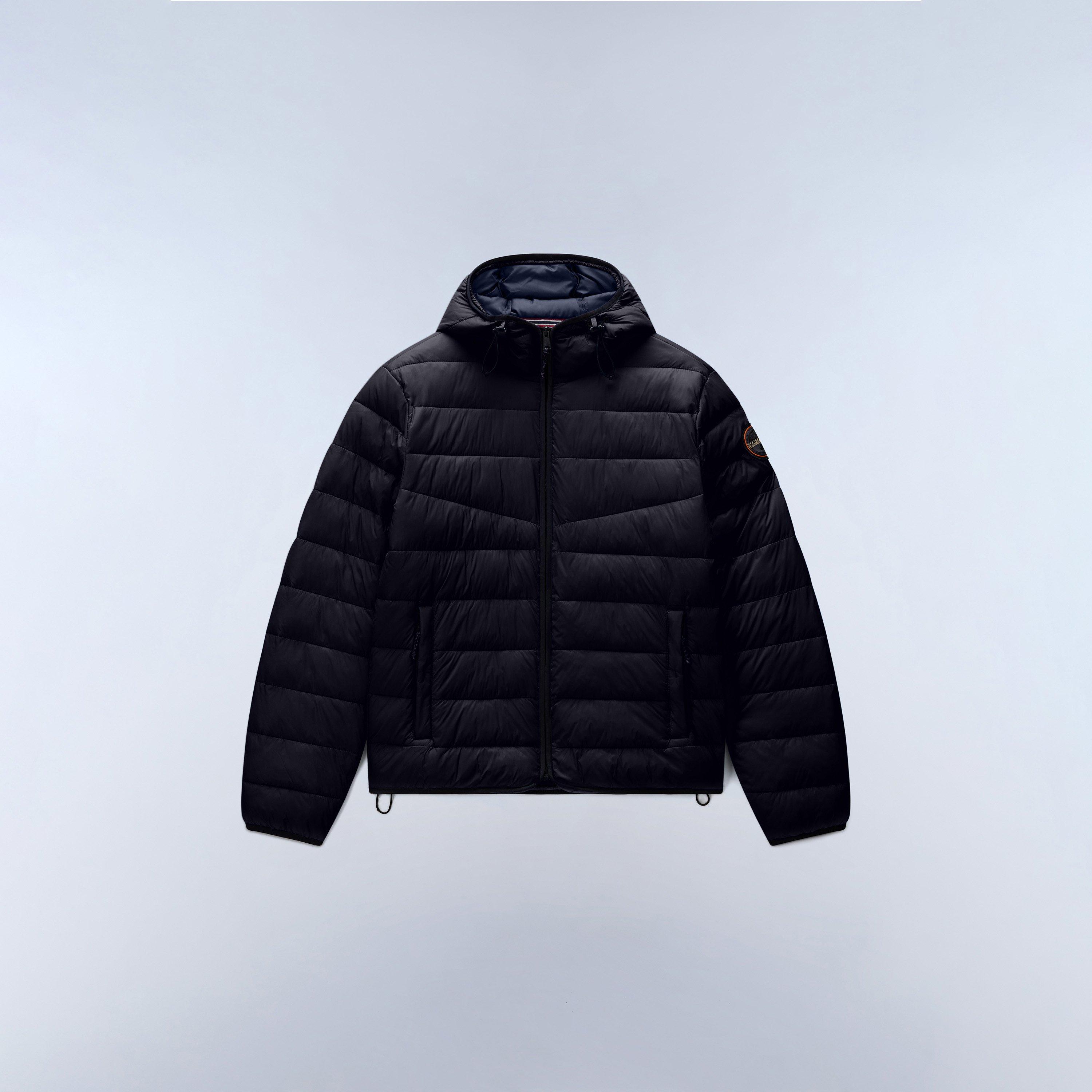 Napapijri Mens Aerons Full-Zip Hooded Short Puffer Jacket