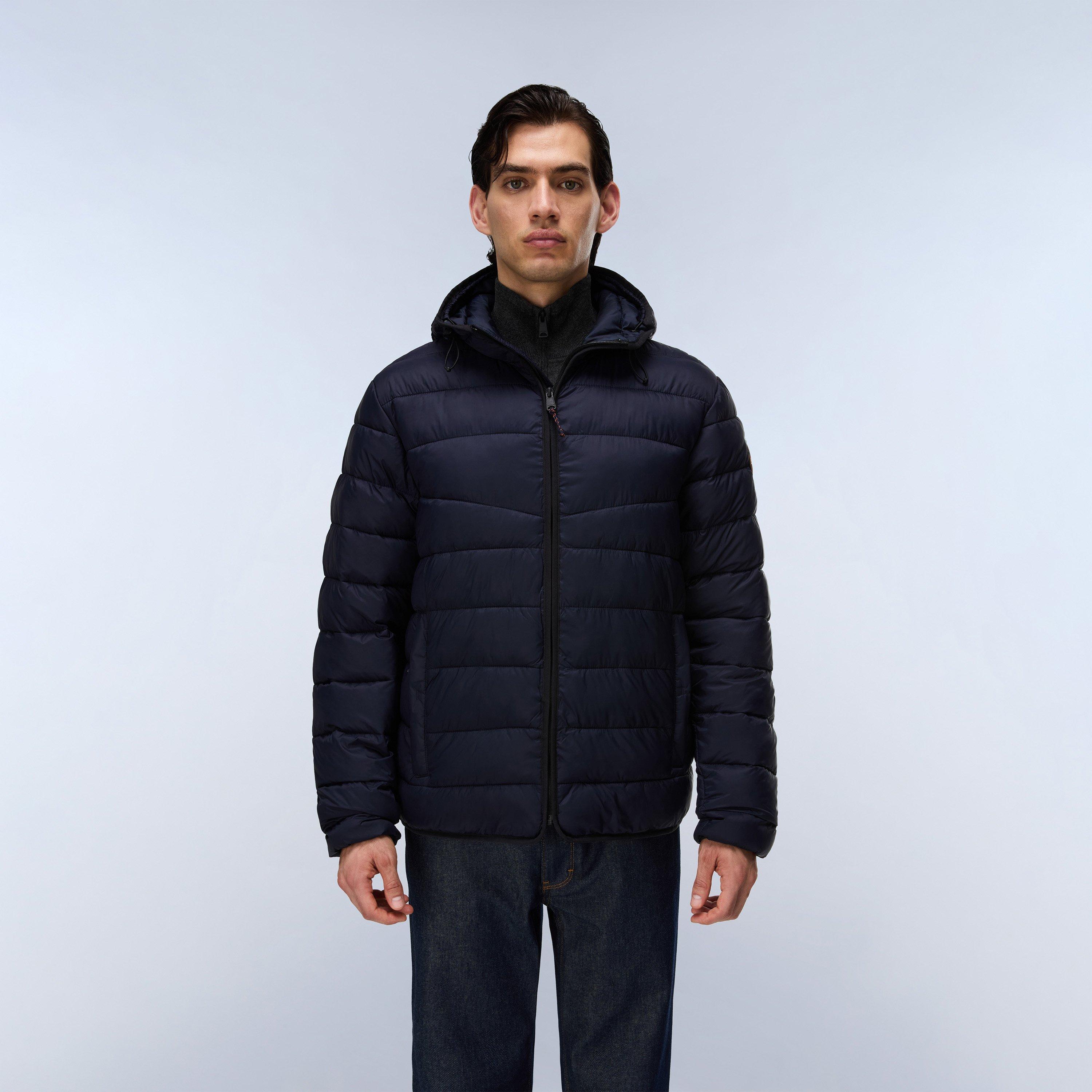 Blu Marine - Napapijri - Mens Aerons Full-Zip Hooded Short Puffer Jacket - 4