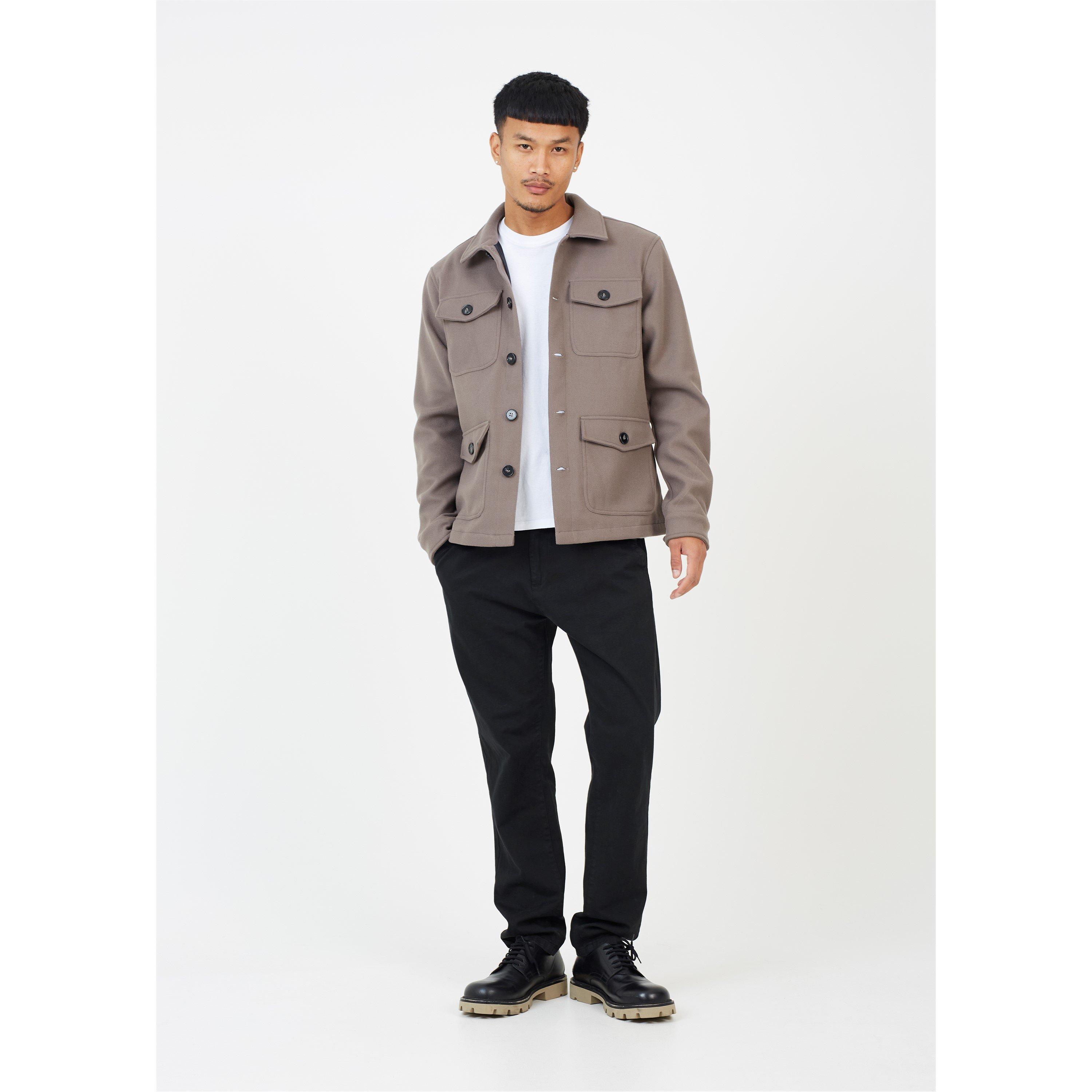 Brave Soul Men's Faux Wool Four Pocket Long Sleeve Overshirt | FRASERS