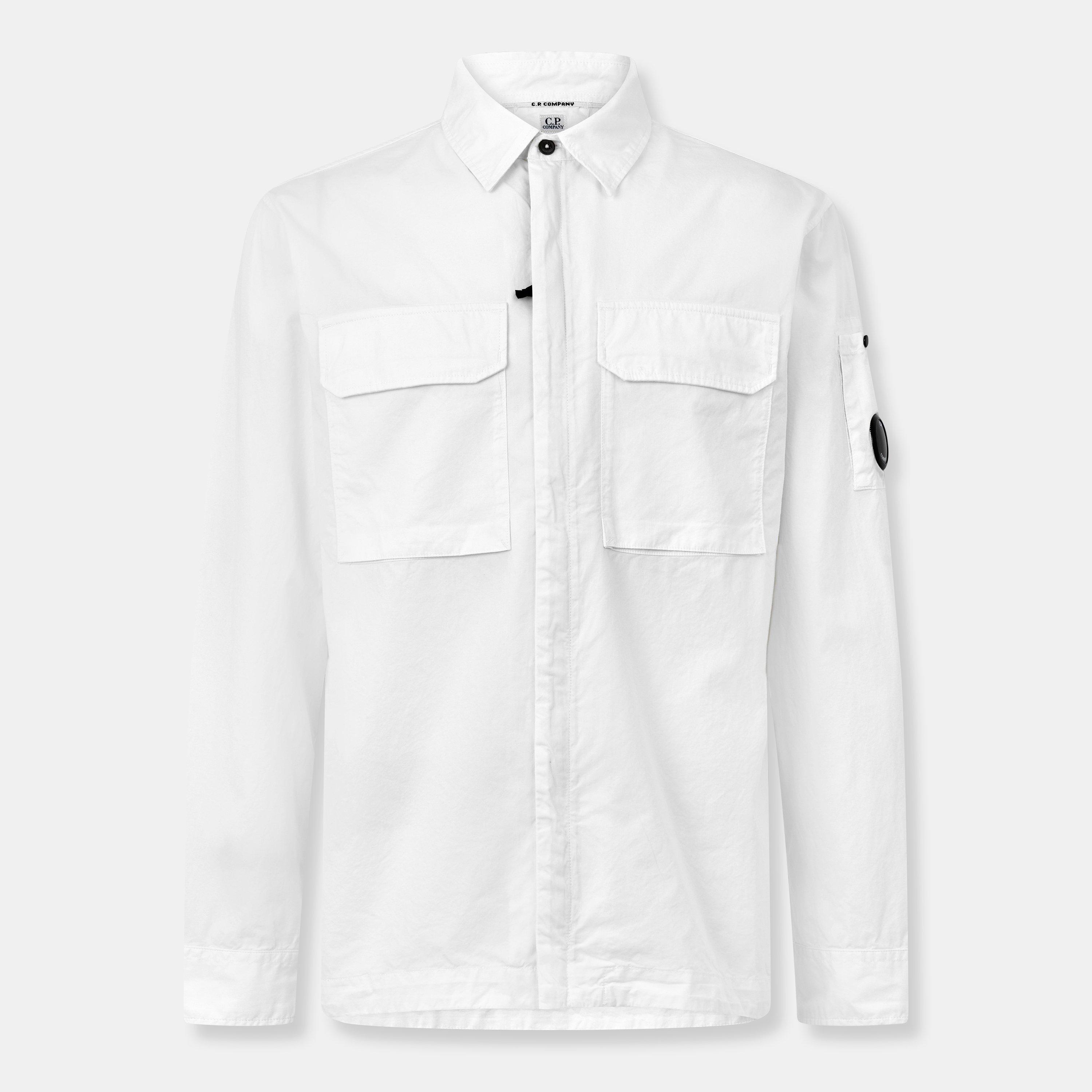 Cp Company Men's Gabard Overshirt - Gauze White 103 - S (46)