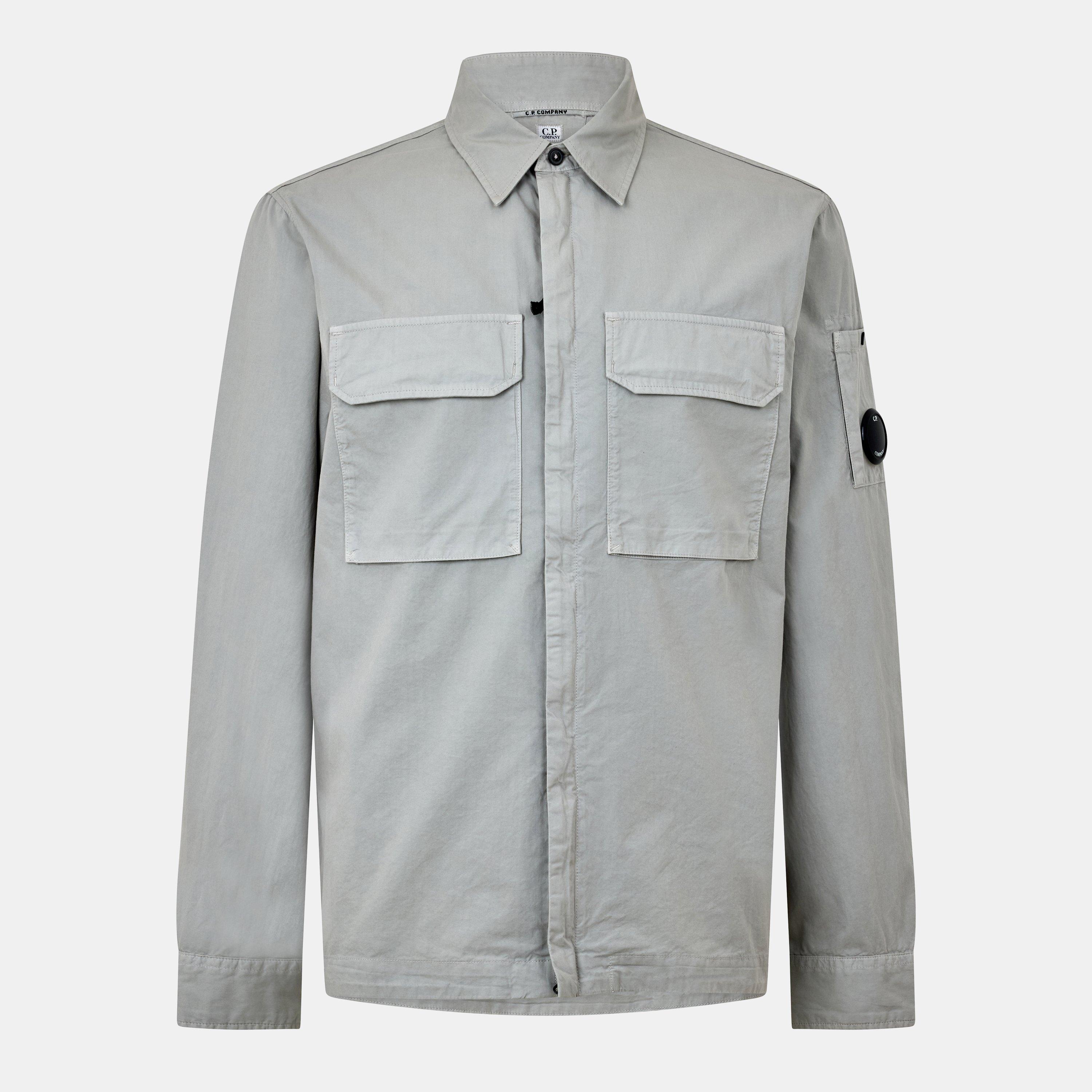 CP Company Men's Gabard Overshirt - London Fog 331 - Size XS (44)