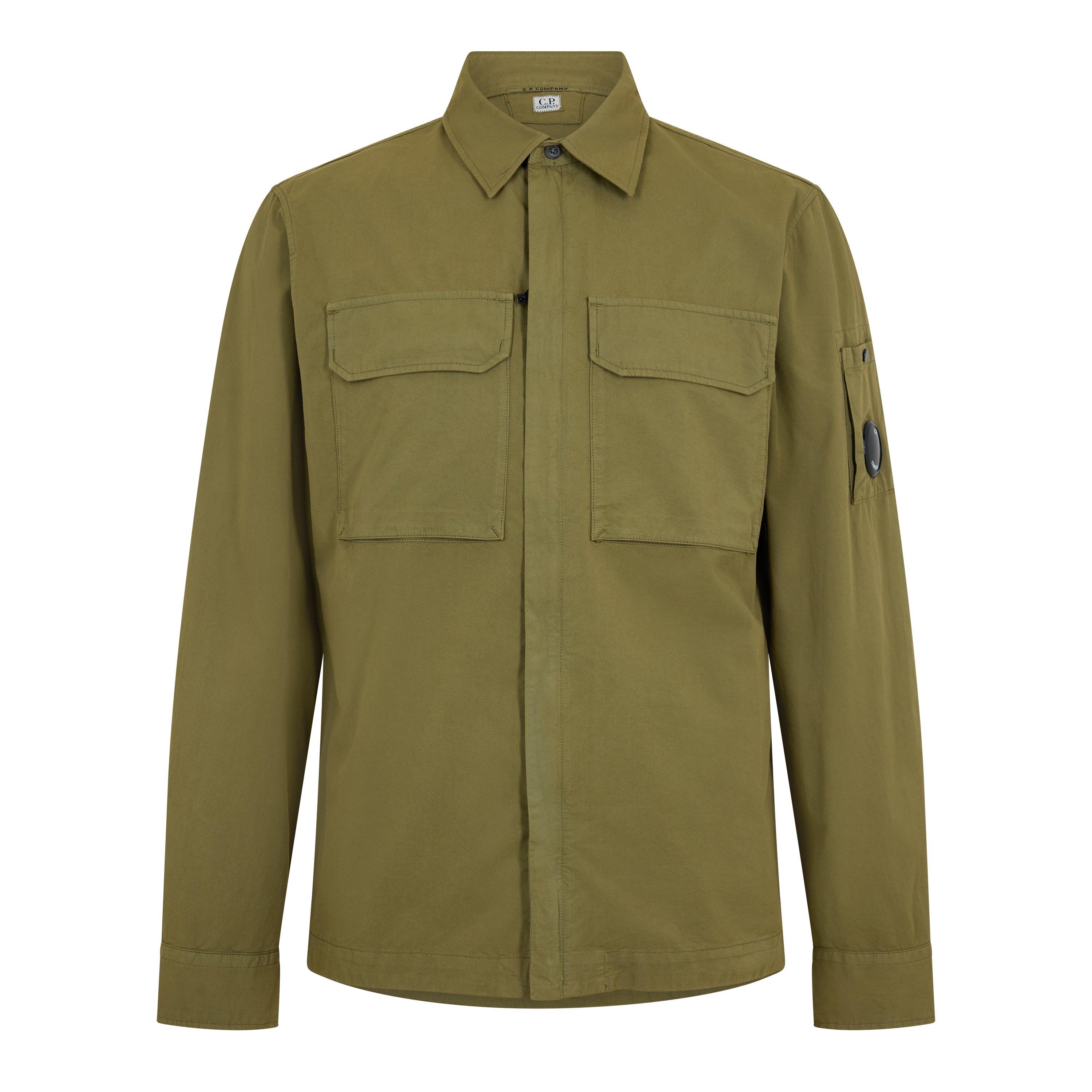 Cp Company Men's Gabard Overshirt - Dried Herb 644 - M (48)