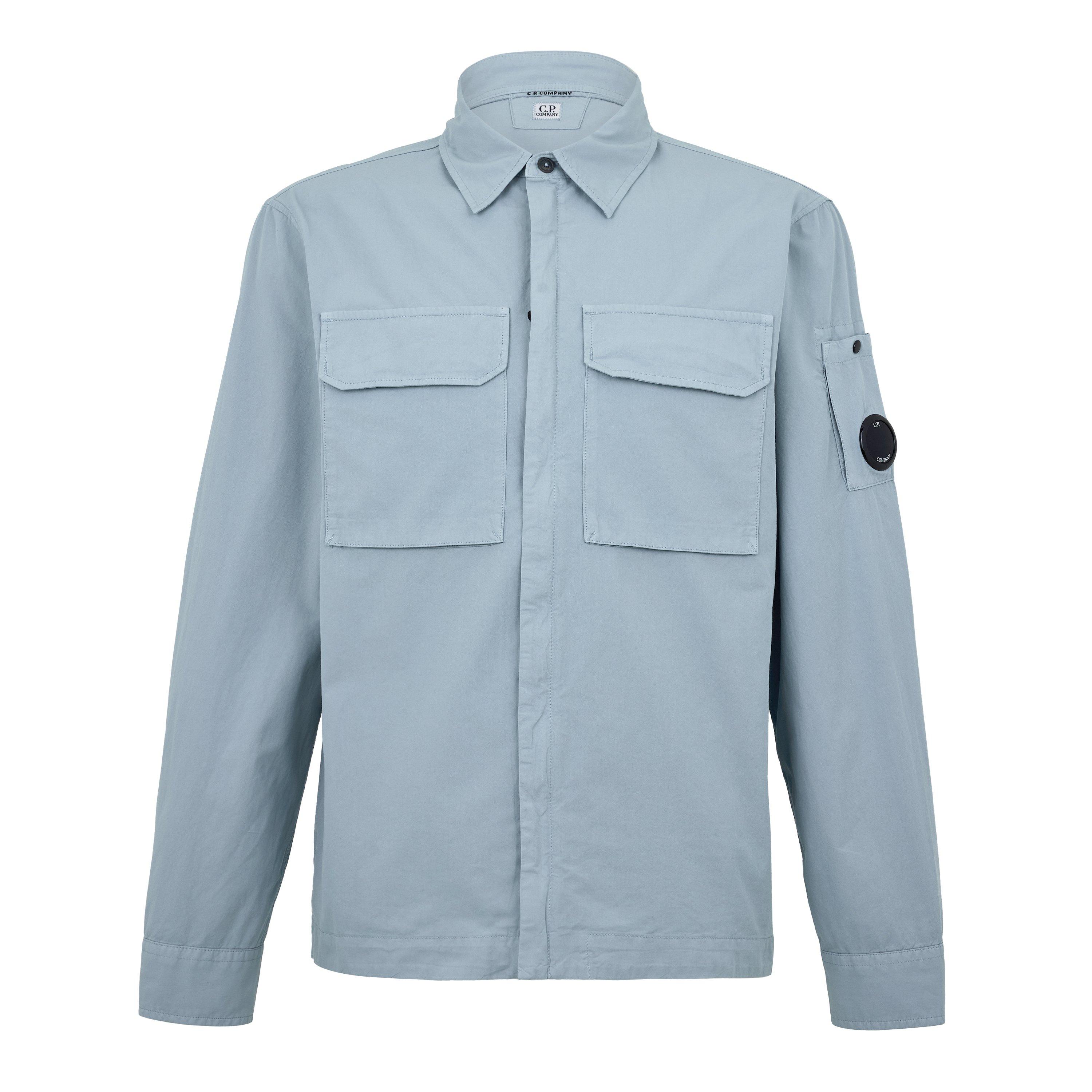 Cp Company Men's Gabard Overshirt - Silver Blue 809 - XL (52)