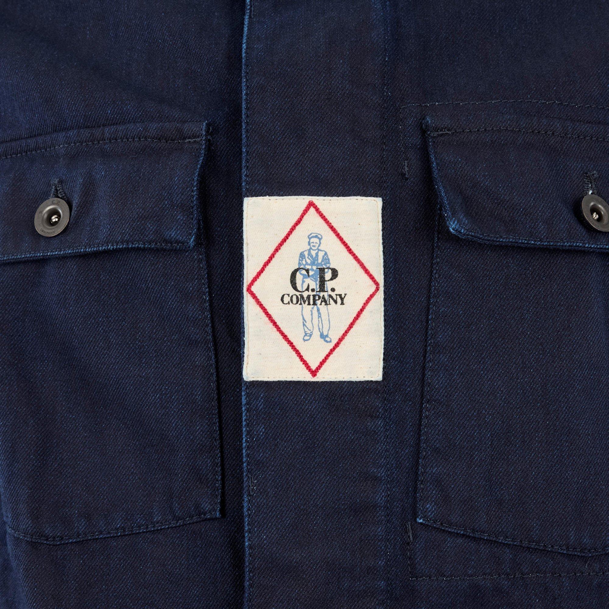 Washed D08 - CP Company - Men's  Denim Button Closure Tailored Fit Jacket - 4