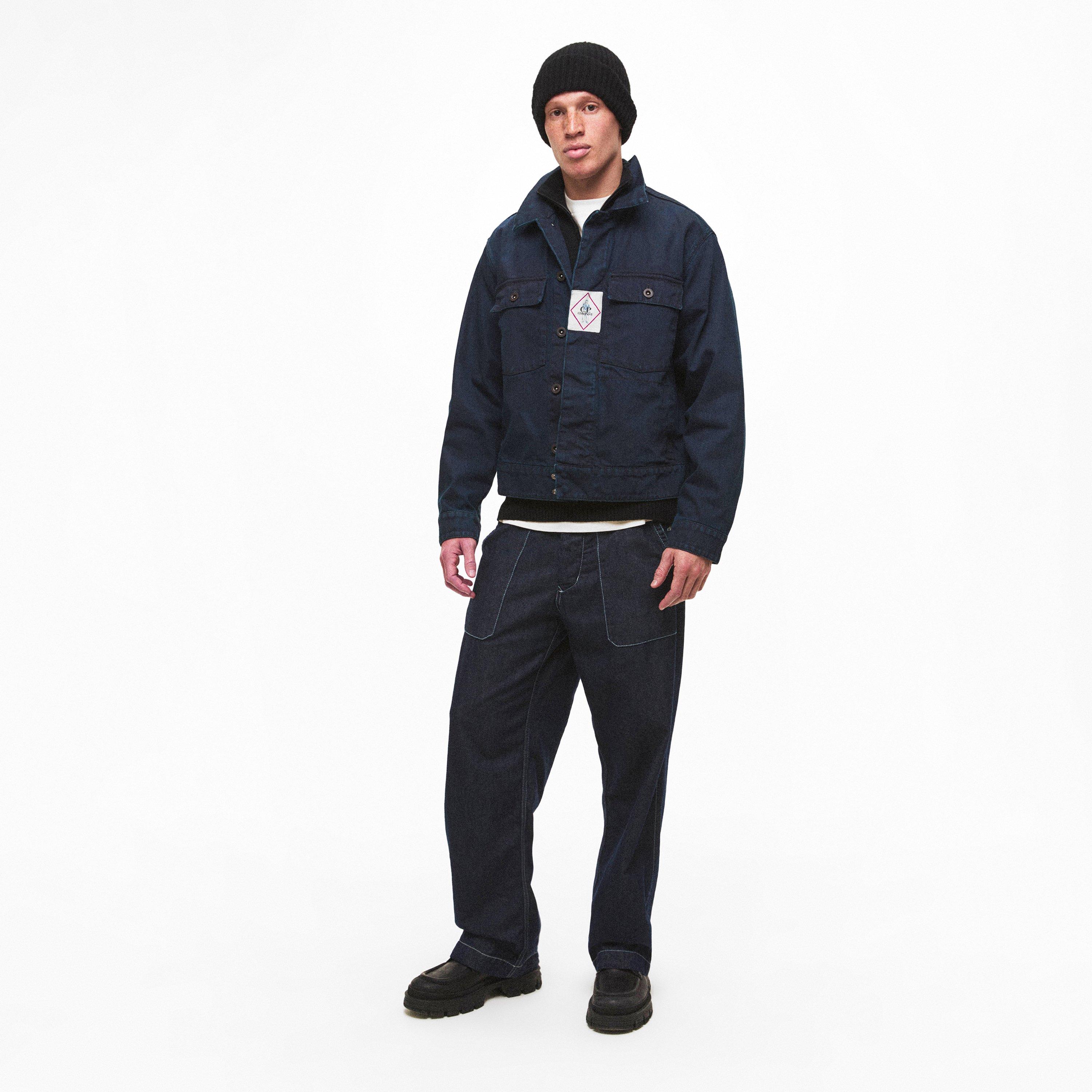 Washed D08 - CP Company - Men's  Denim Button Closure Tailored Fit Jacket - 6