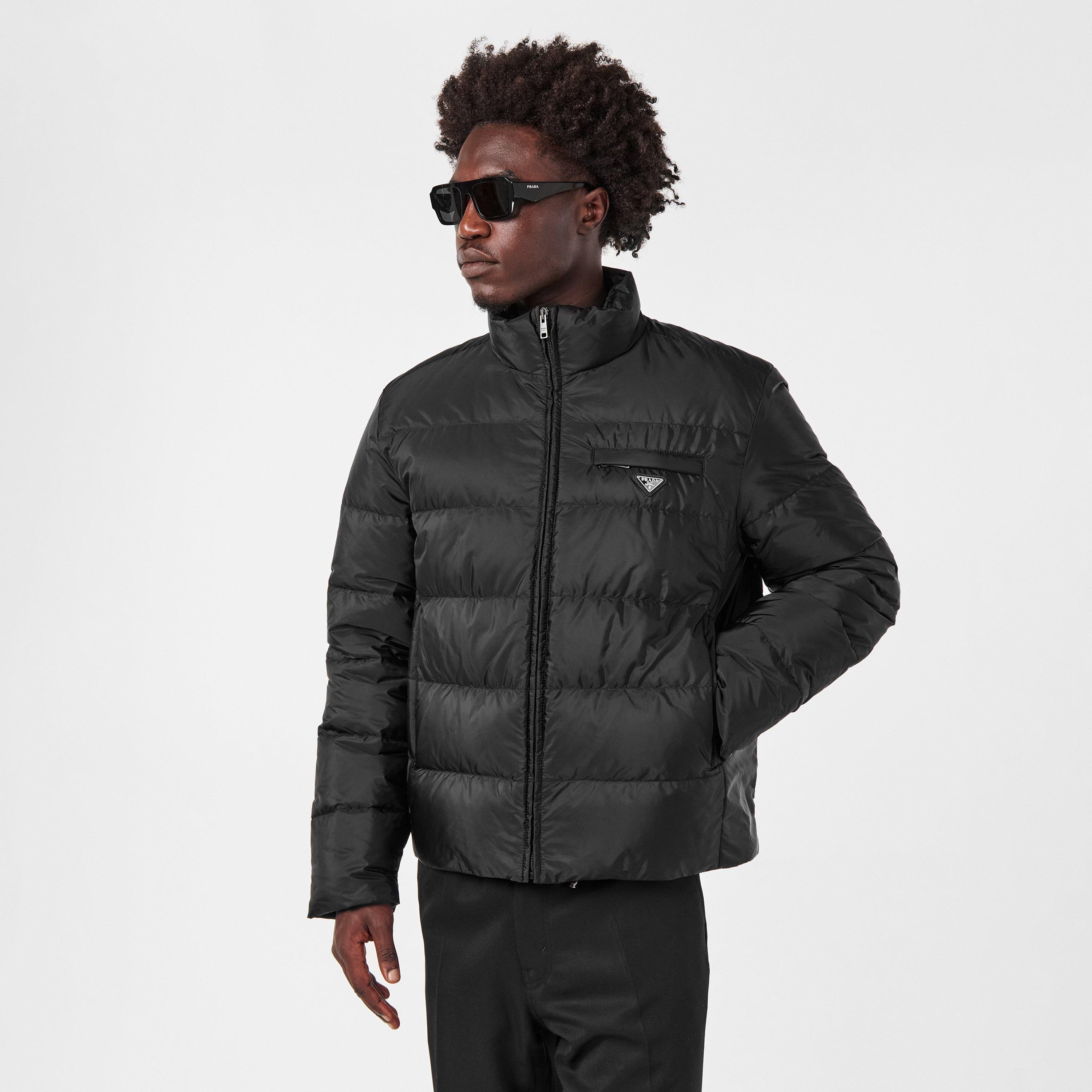 Nero - Prada - Men's Re-Nylon Long Sleeve Short Puffer Jacket - 3