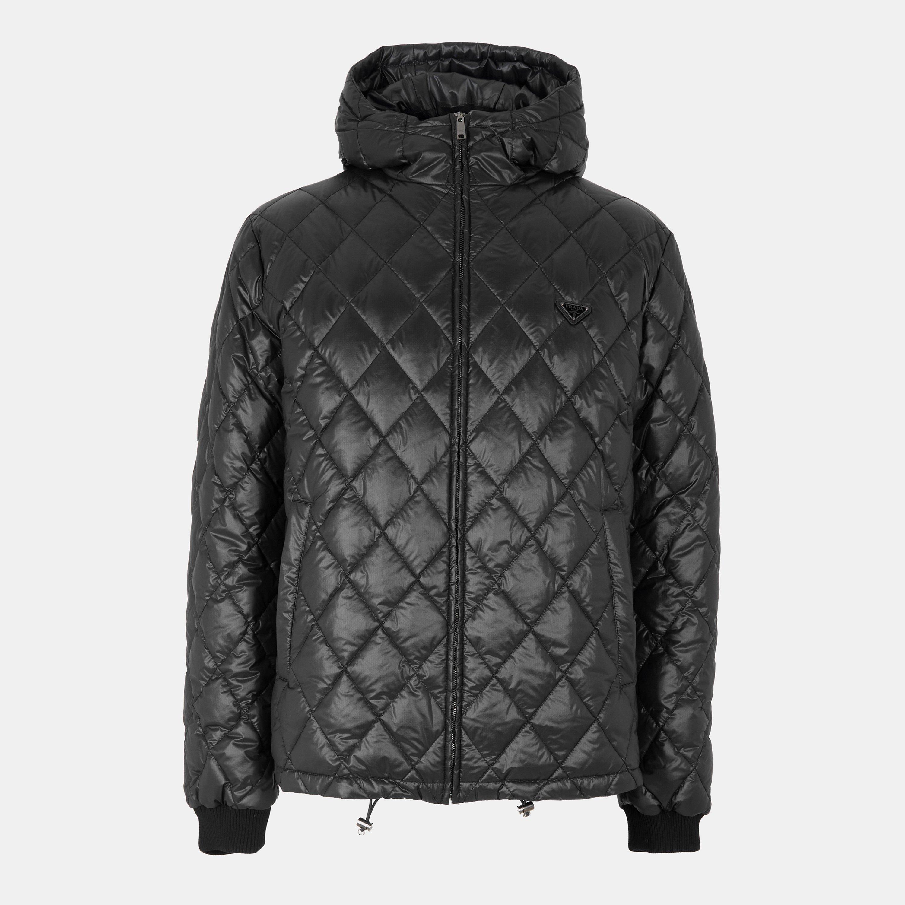 Nero - Prada - Men's Quilted Short Puffer Jacket - 1