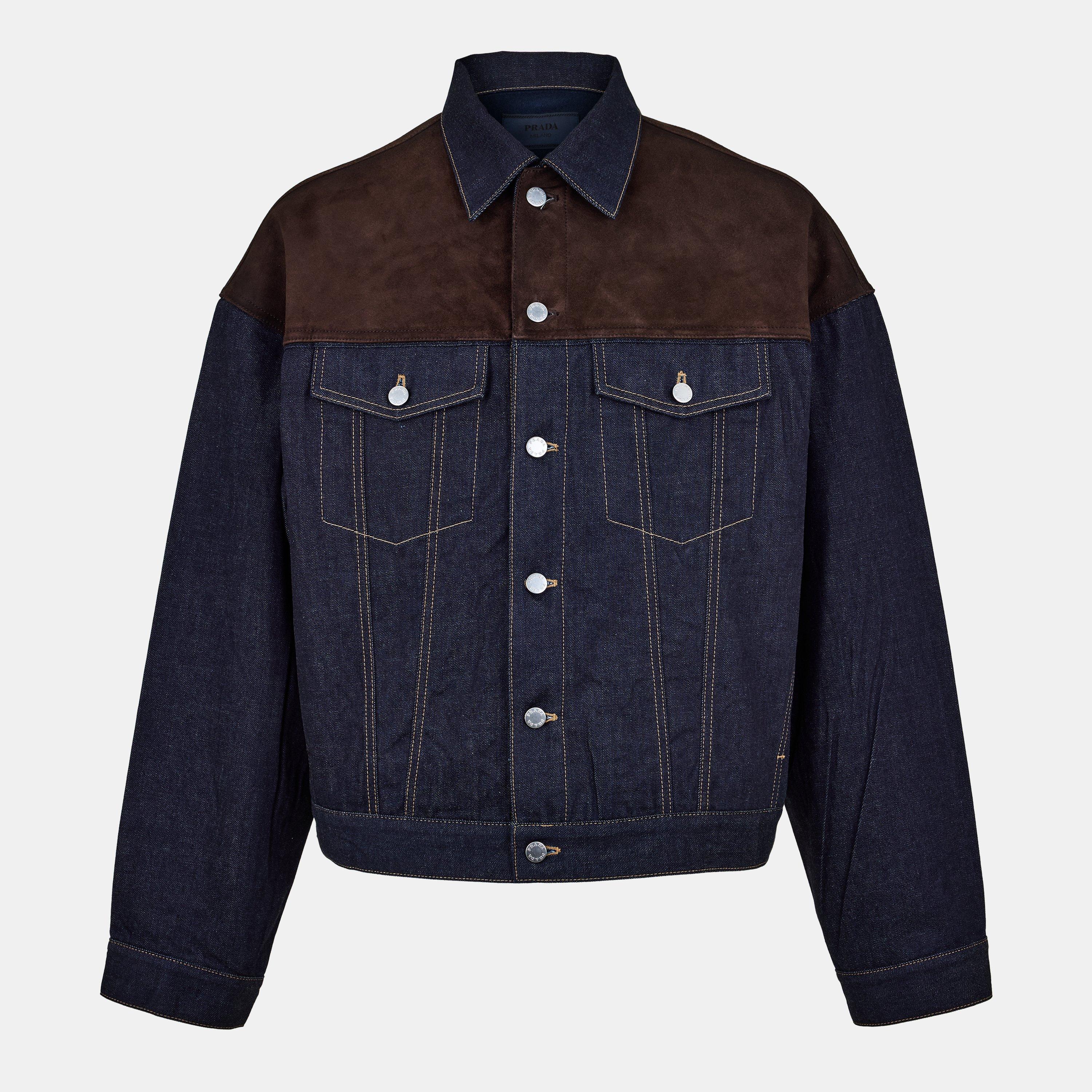 Blue - Prada - Men's High-Quality Denim Jacket - 1