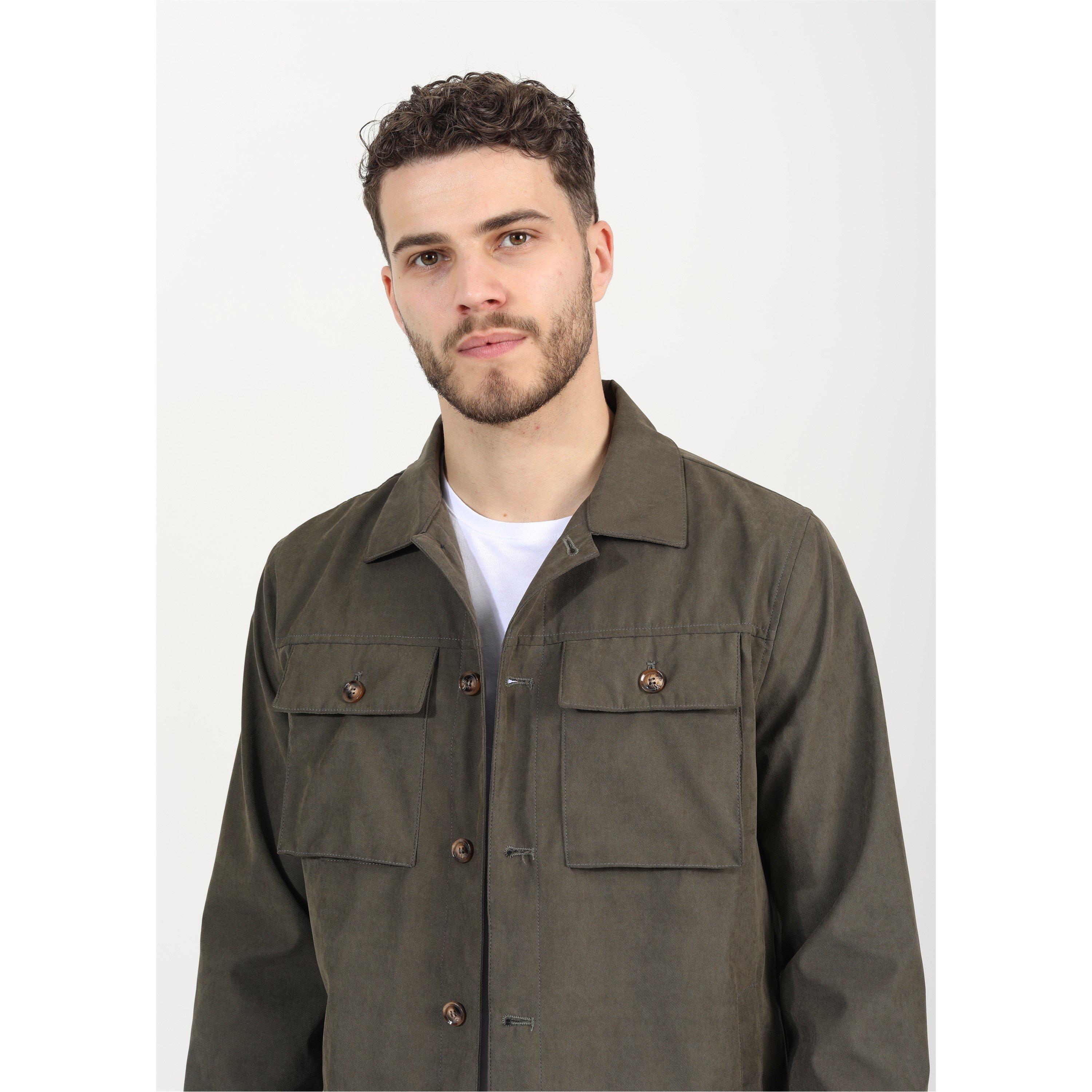 Khaki - Brave Soul - Pocket Shacket - 5