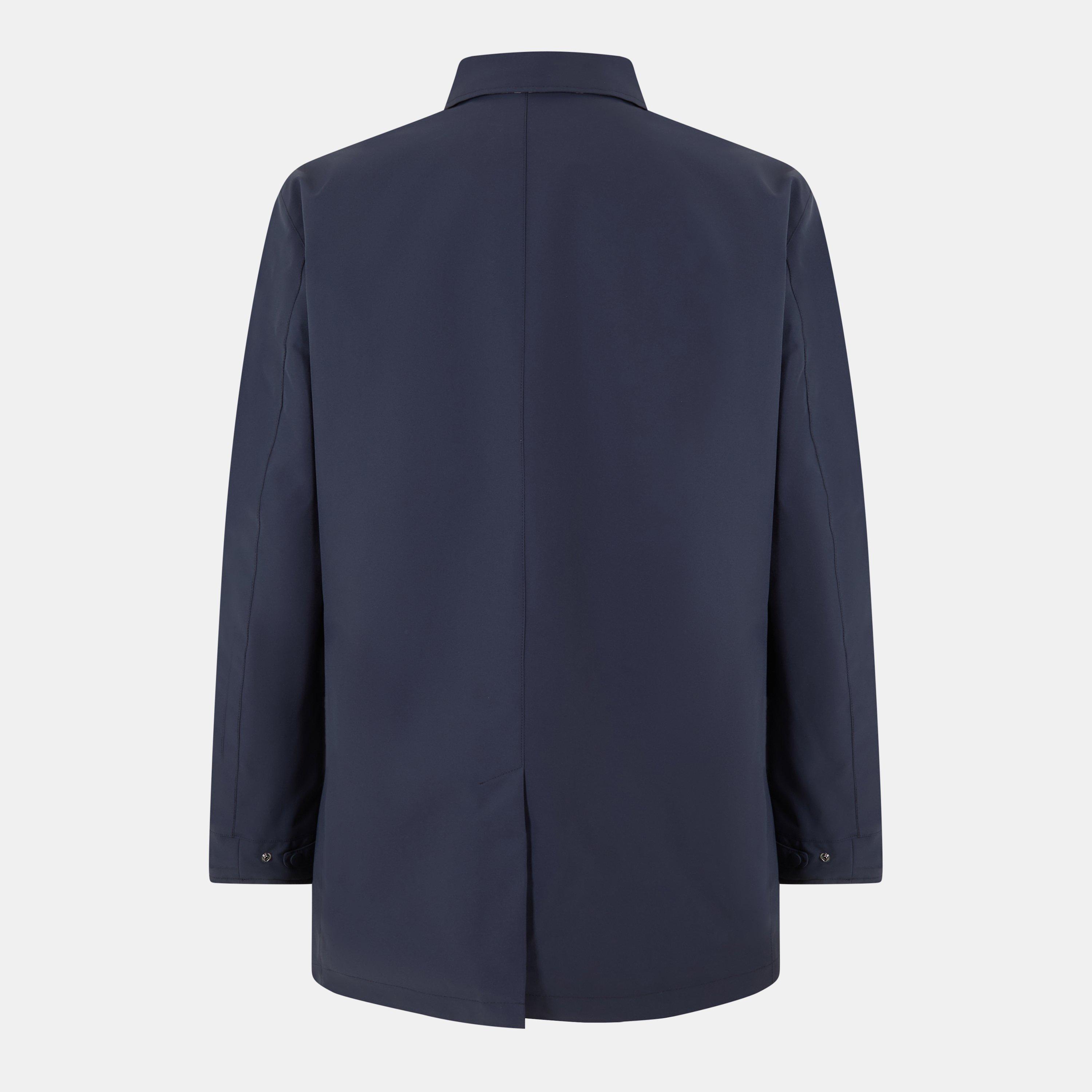 Navy - Aquascutum - Men's AquAct Mid Weatherproof Trench Coat - 2