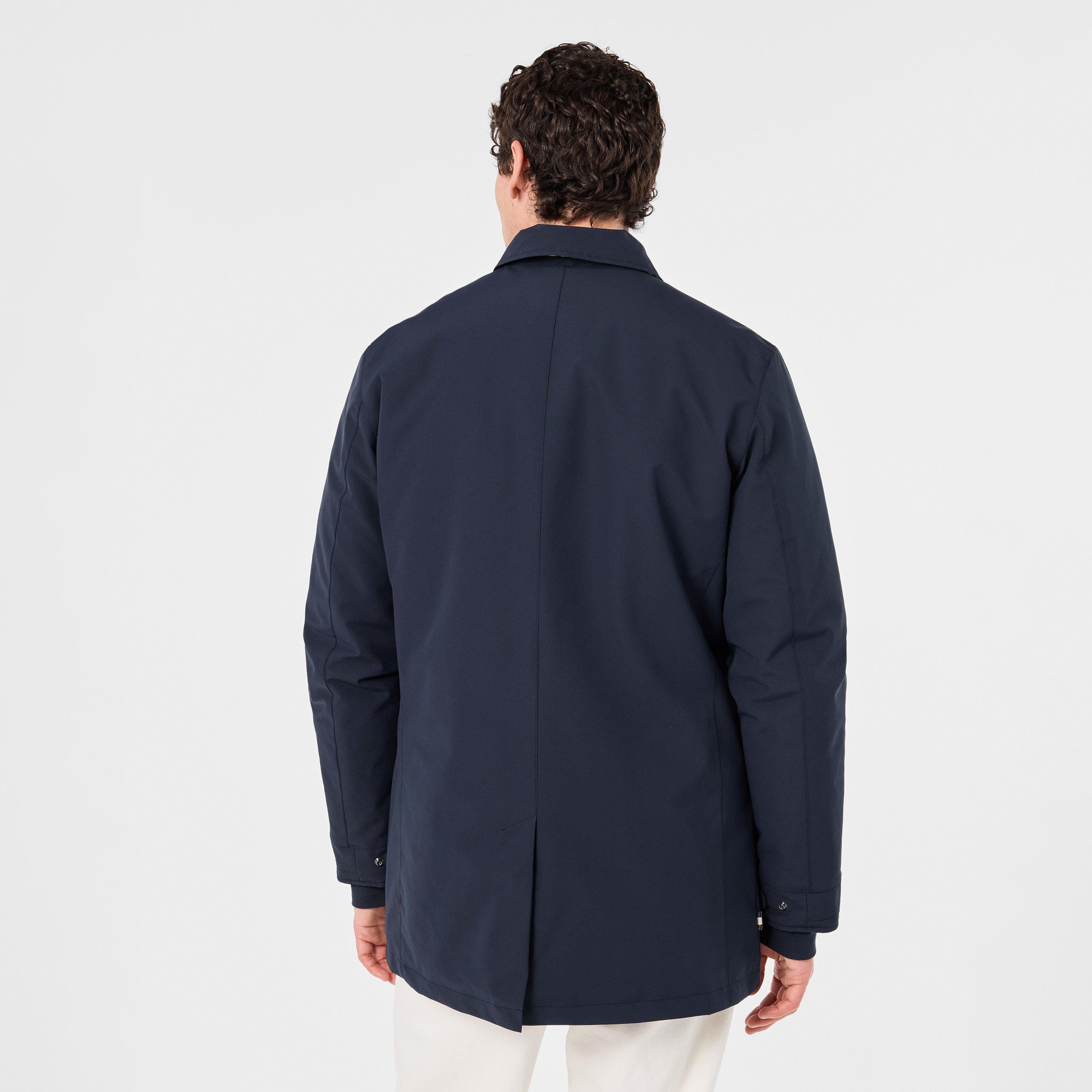 Navy - Aquascutum - Men's AquAct Mid Weatherproof Trench Coat - 4