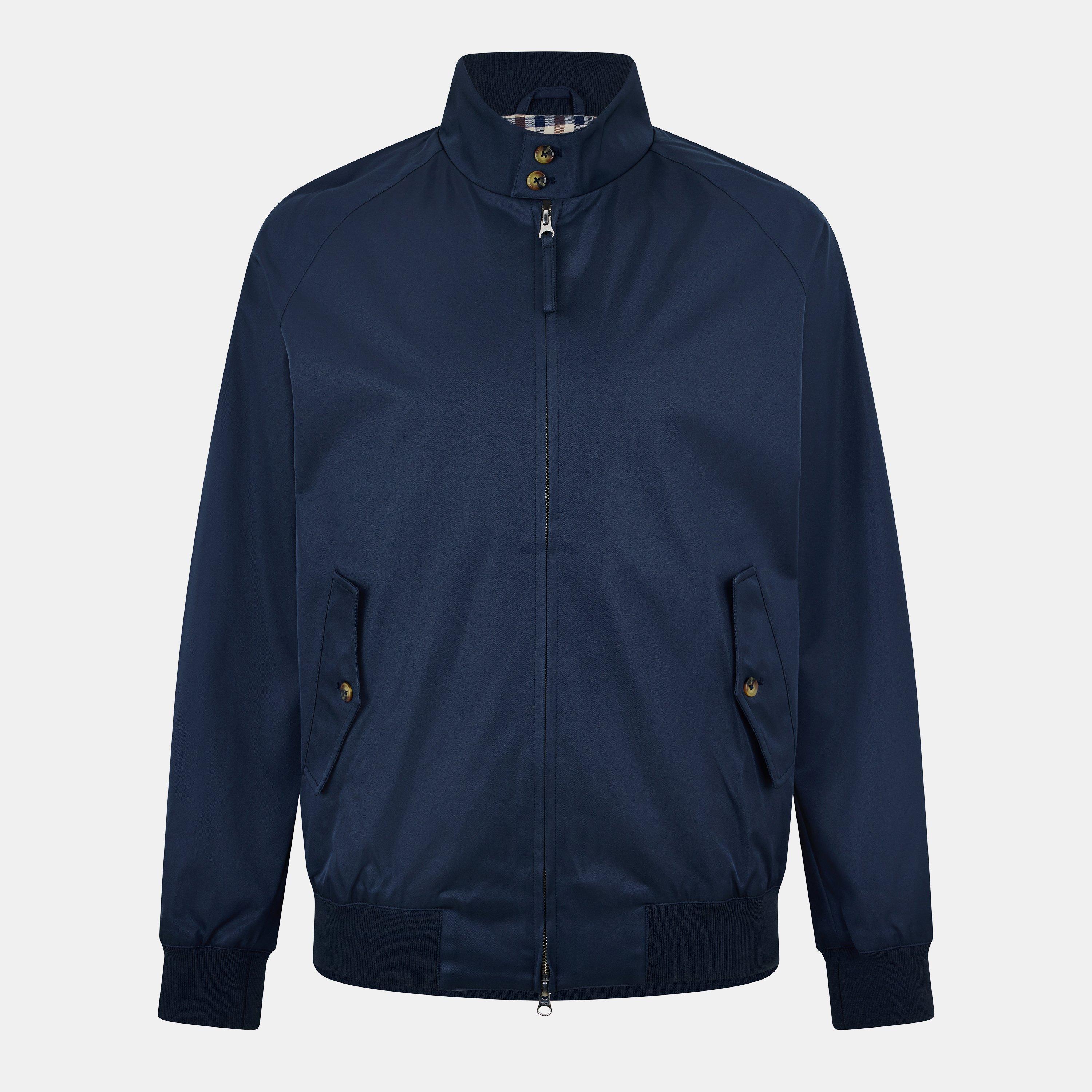 Navy - Aquascutum - Men's Weather Resistant Harrington Jacket - 1