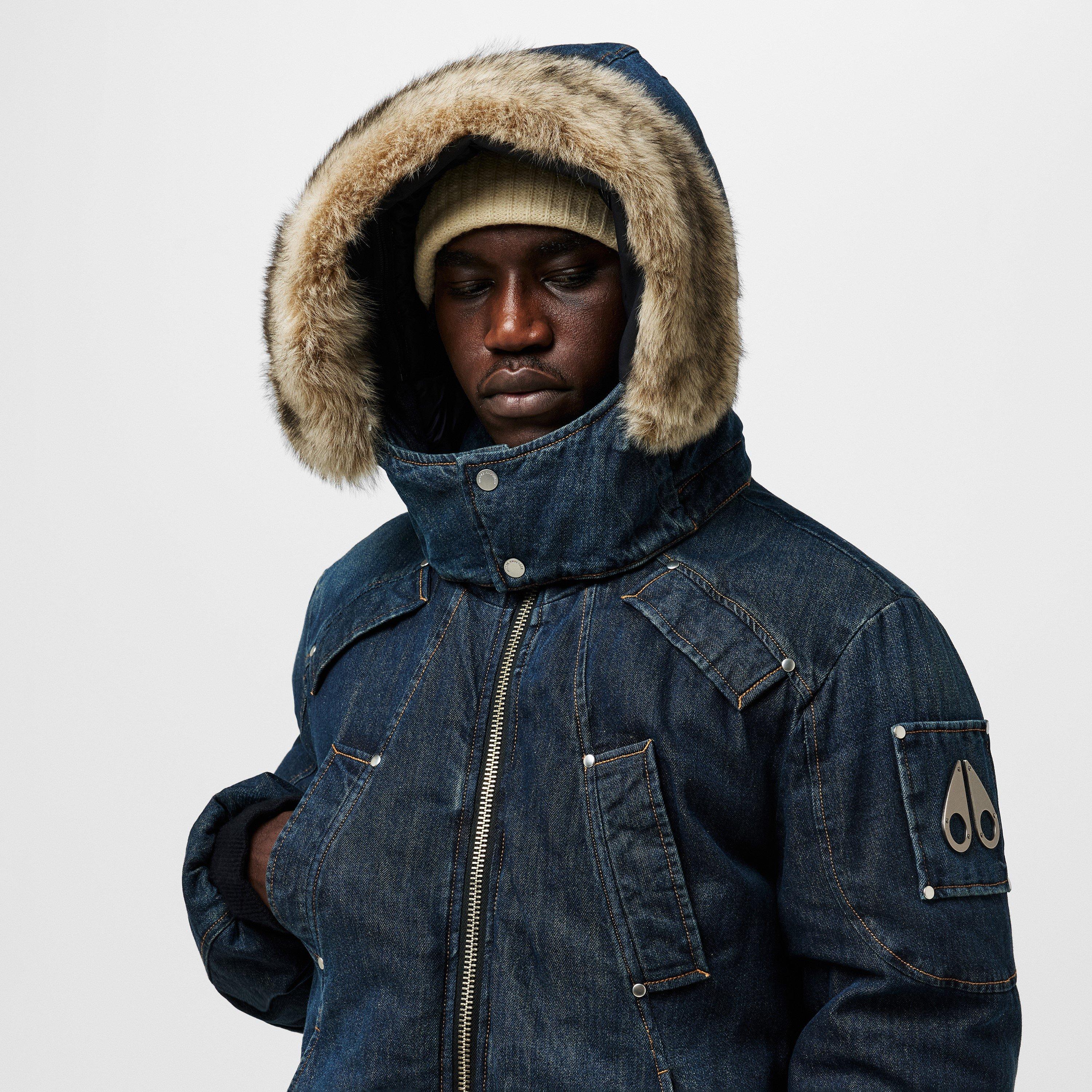 Blue Denim - Moose Knuckles - Mens x Evisu Ballistic Bomber Jacket - 5