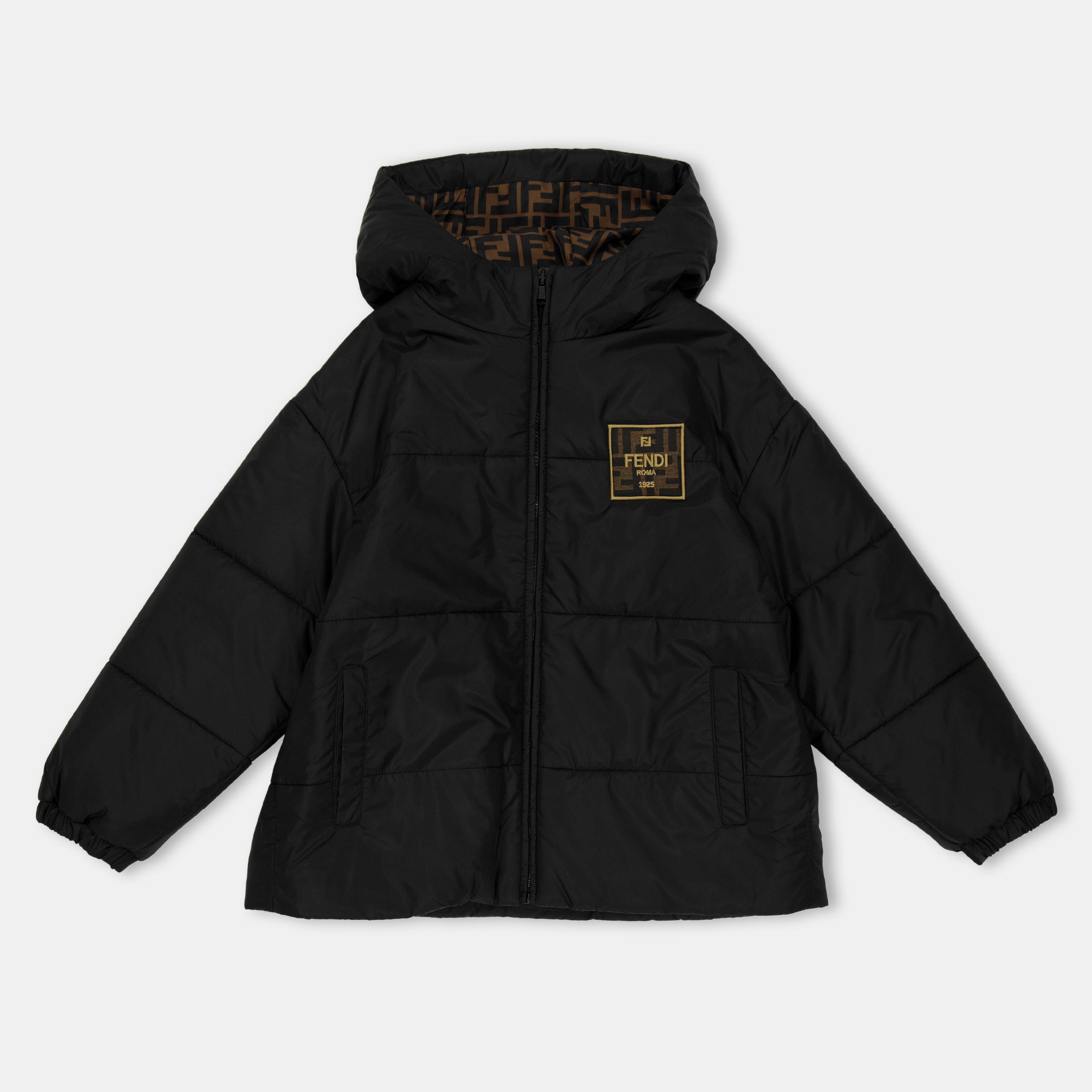 Black F0GME - Fendi - Unisex Kids' Insulated Medium Puffer Jacket - 1